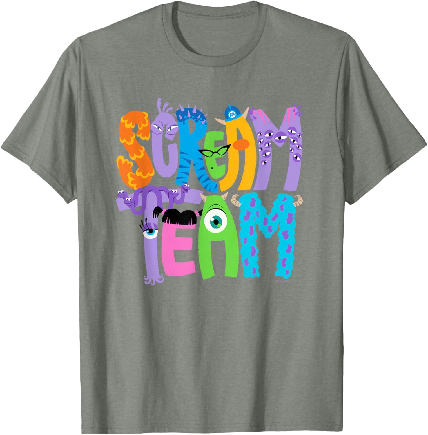 Monsters Inc Scream Team Halloween T-Shirt Fun Disney Pixar Apparel - 3