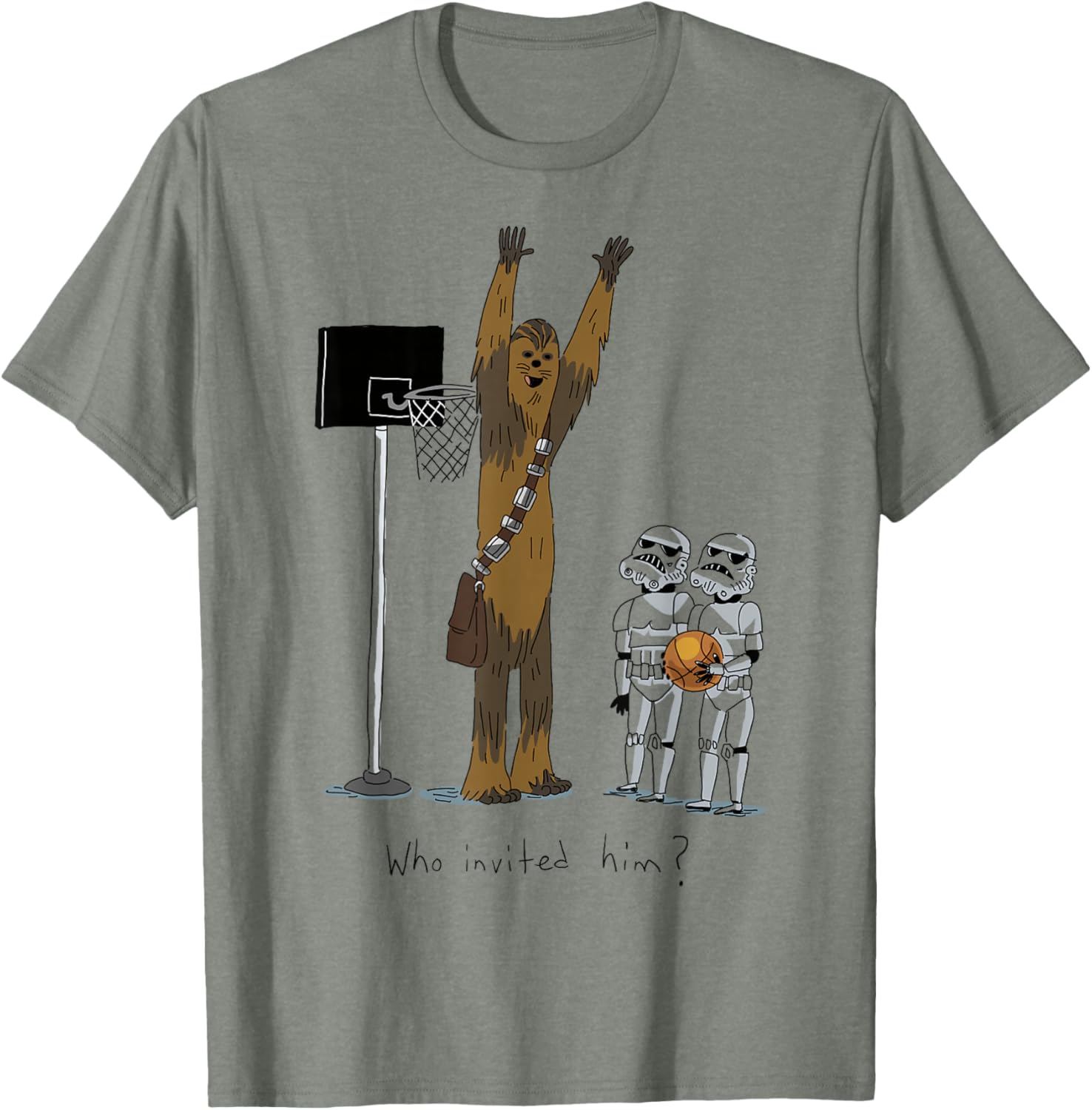 Chewbacca Basketball T-Shirt Fun Star Wars Apparel for Fans - 5