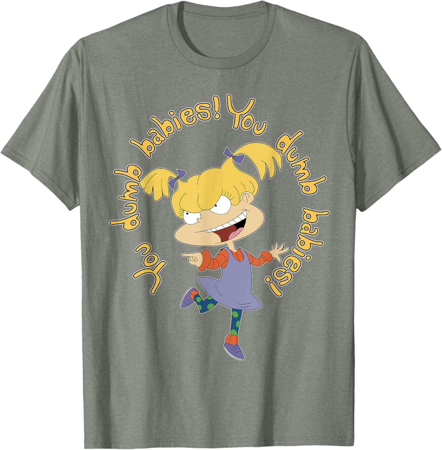 Mademark x Rugrats Angelica Pickles You Dumb Babies T-Shirt for Fans - 2