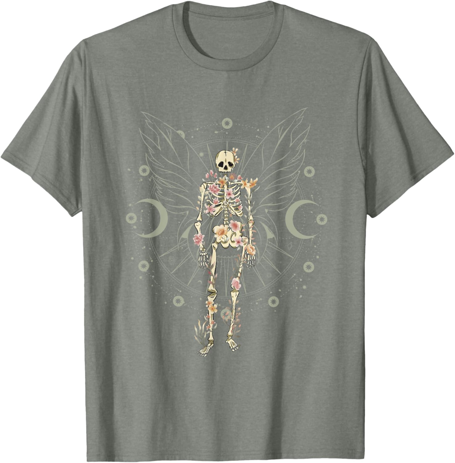 Fairy Grunge Butterfly Skeleton Gothic T-Shirt for Unique Aesthetic Style - 7