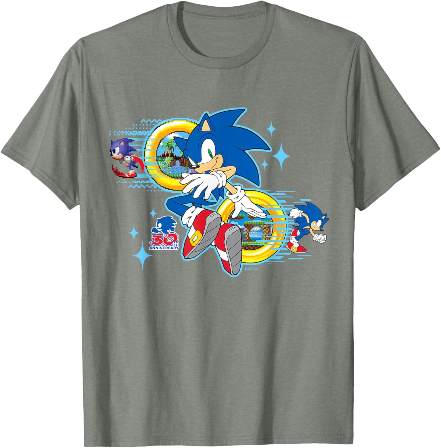Sonic the Hedgehog 30th Anniversary Short Sleeve Tee for Fans - 1