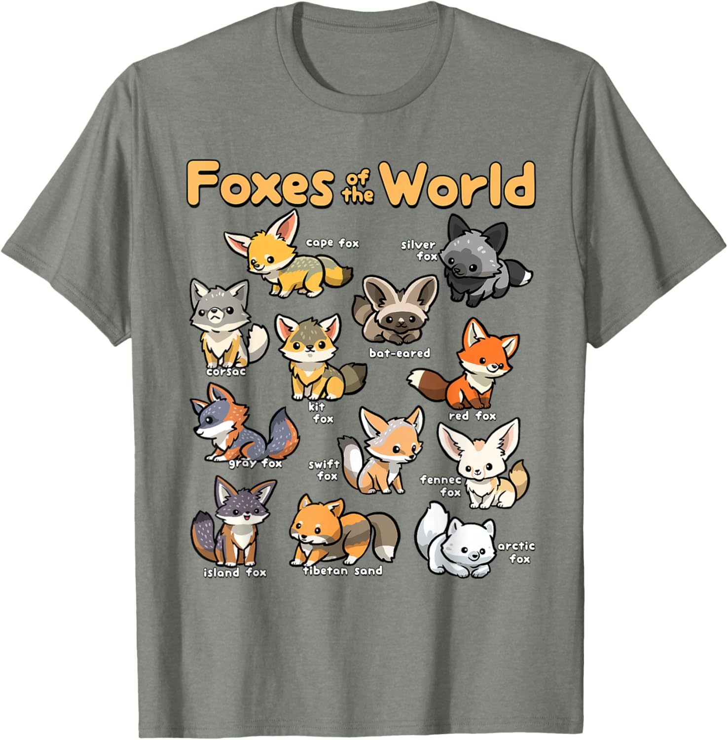 Kawaii Fox Lover T-Shirt for Animal Lovers - Fun Educational Design - 24