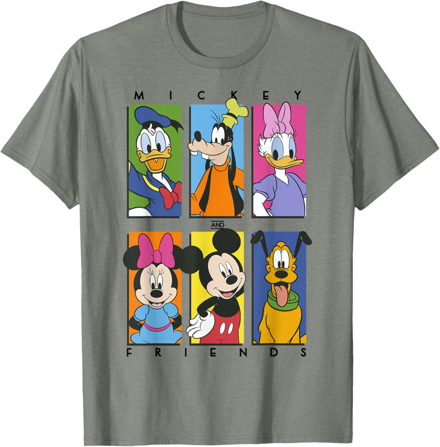 Disney Mickey and Friends T-Shirt Fun Group Shot of Classic Characters - 6