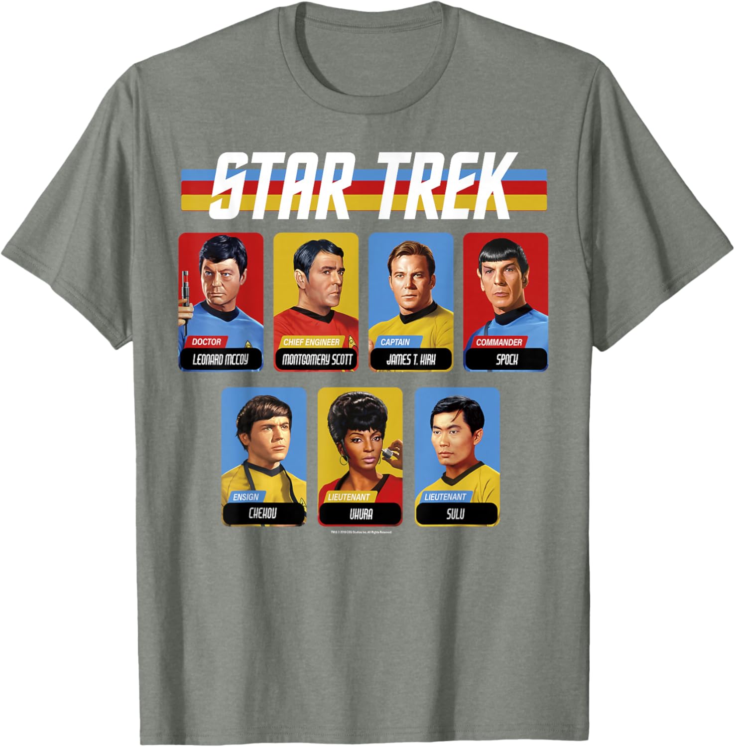 Star Trek Original Series Crew Retro Portraits T-Shirt for Fans - 11