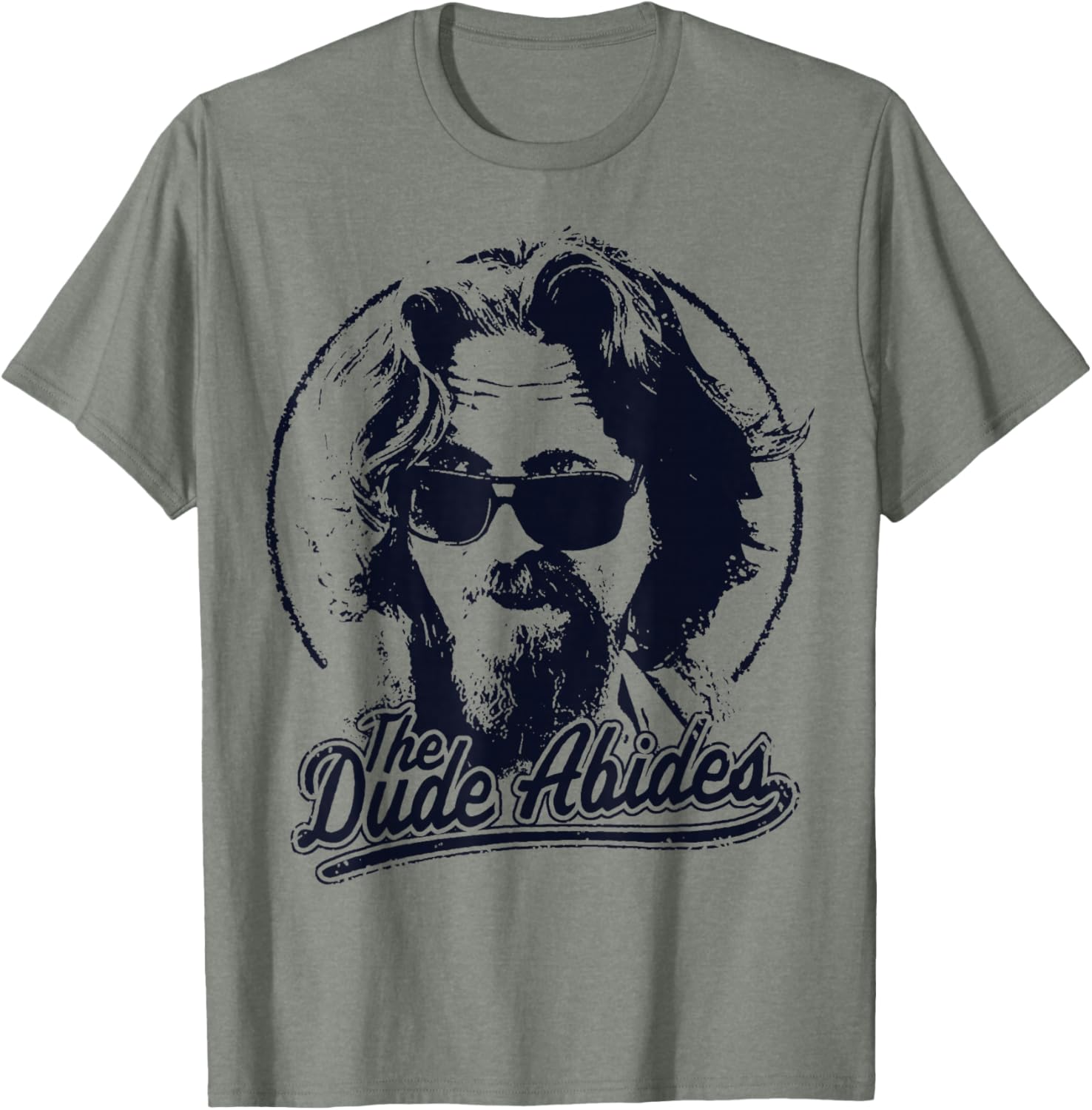 The Big Lebowski Dude Abides Classic Circle Logo T-Shirt for Fans - 8