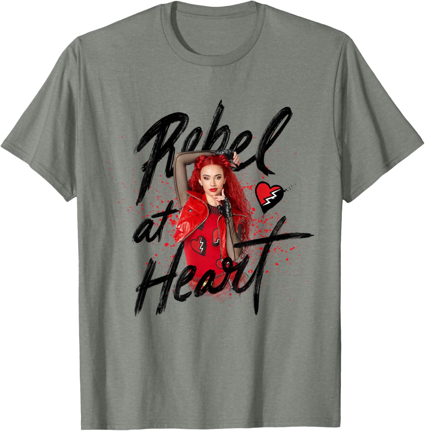Disney Descendants 4 Red Rebel Heart T-Shirt for Kids and Fans - 21