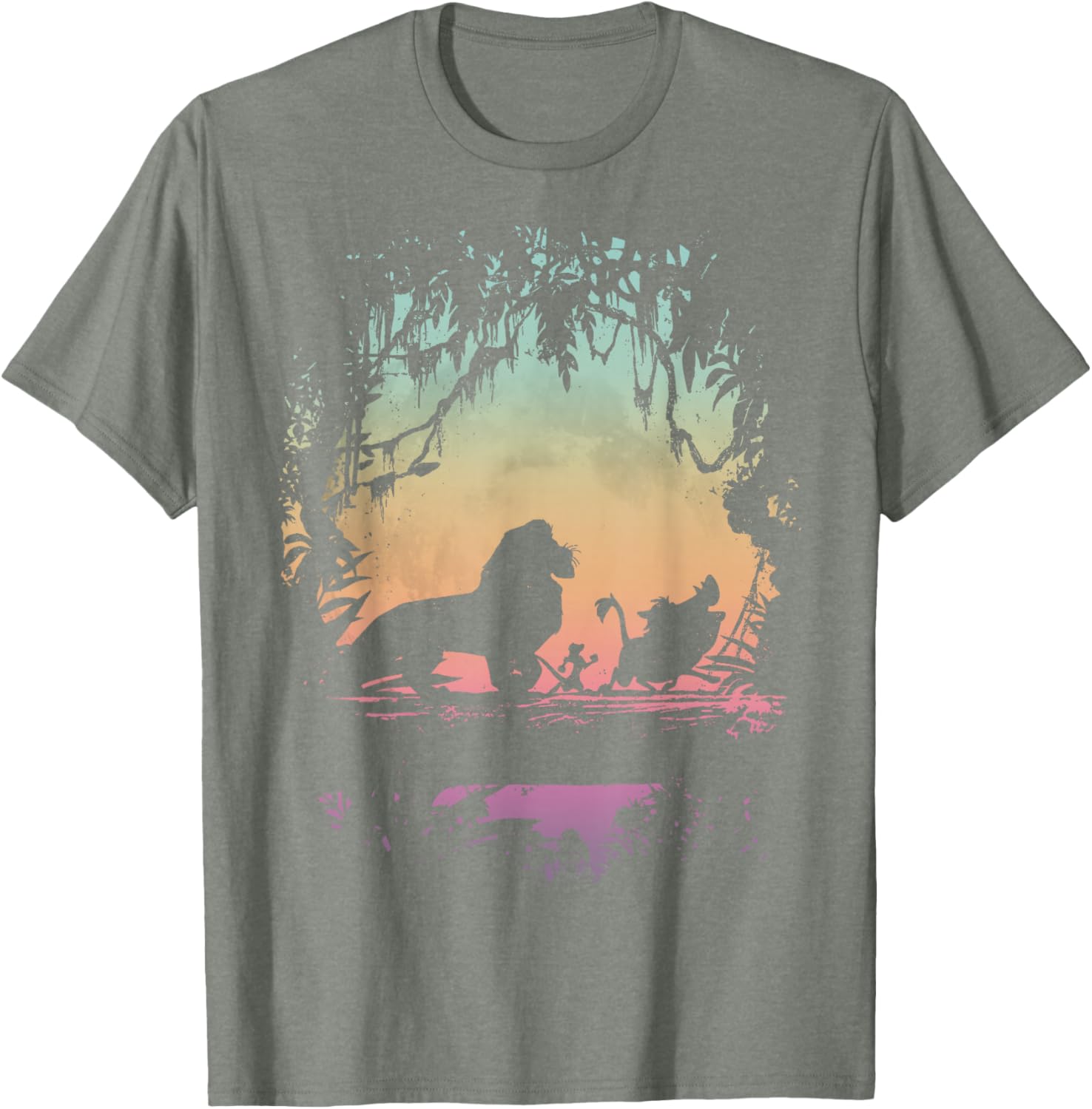 Disney Lion King Gradient Jungle Trio Graphic T-Shirt for Fans - 5