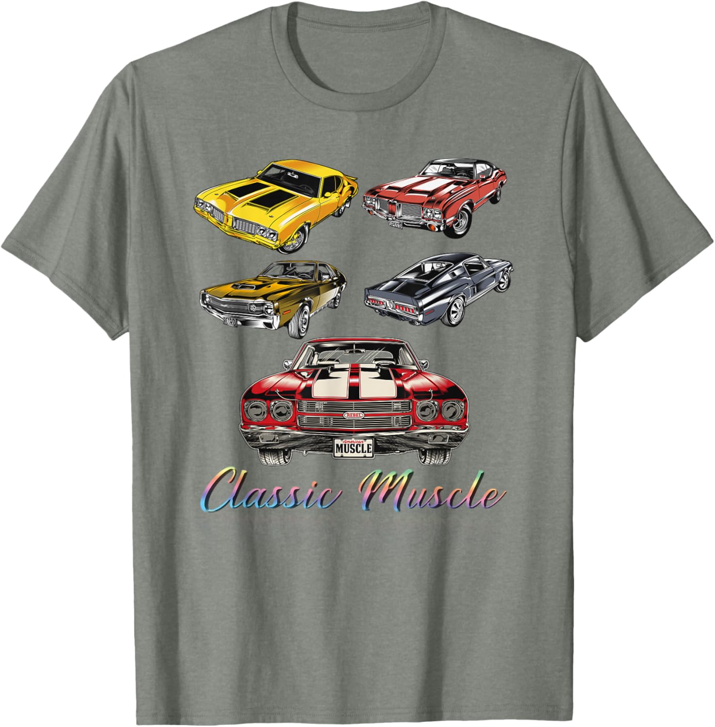 American Muscle Cars Classic Novelty T-Shirt for Car Enthusiasts - 13