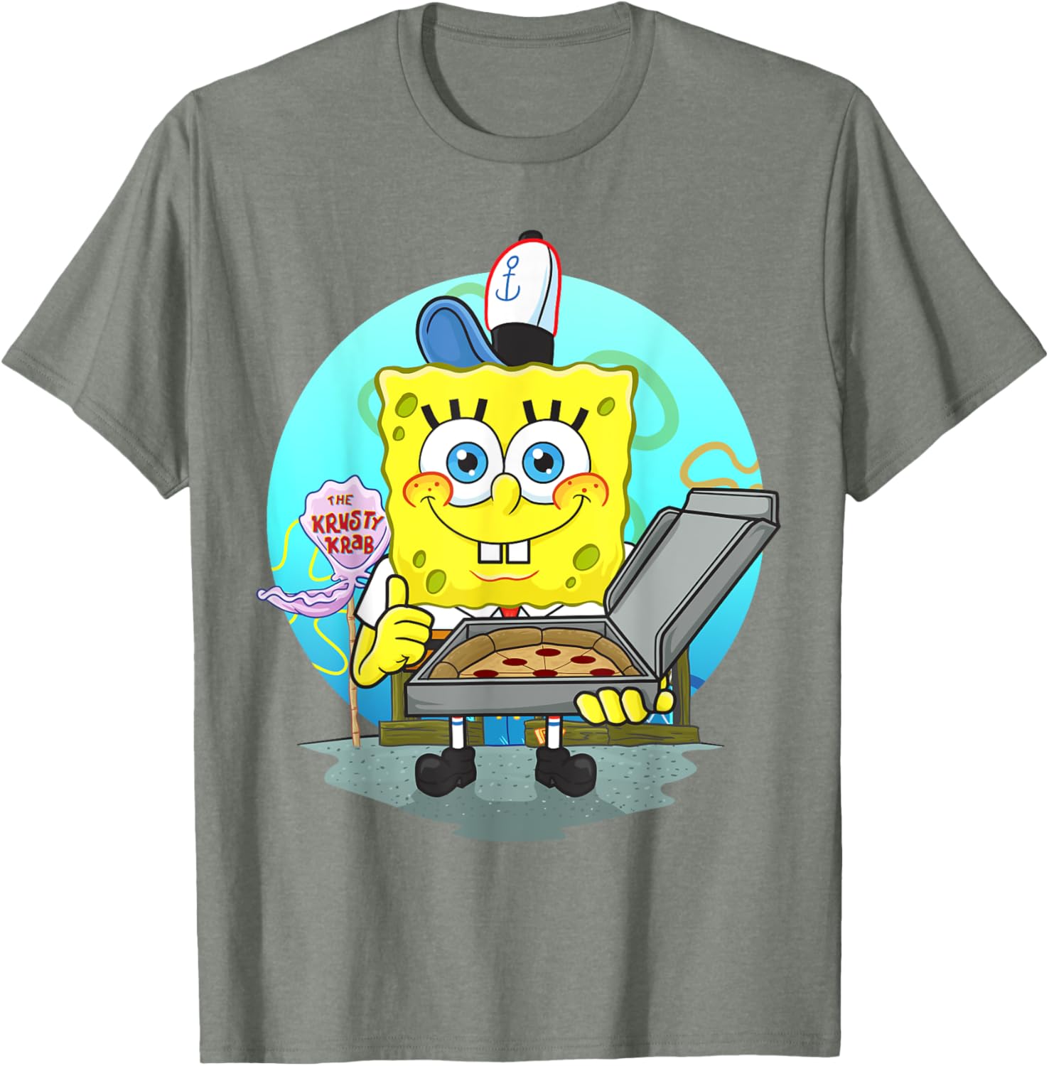 Mademark SpongeBob SquarePants Krusty Krab Pizza Delivery T-Shirt - 16