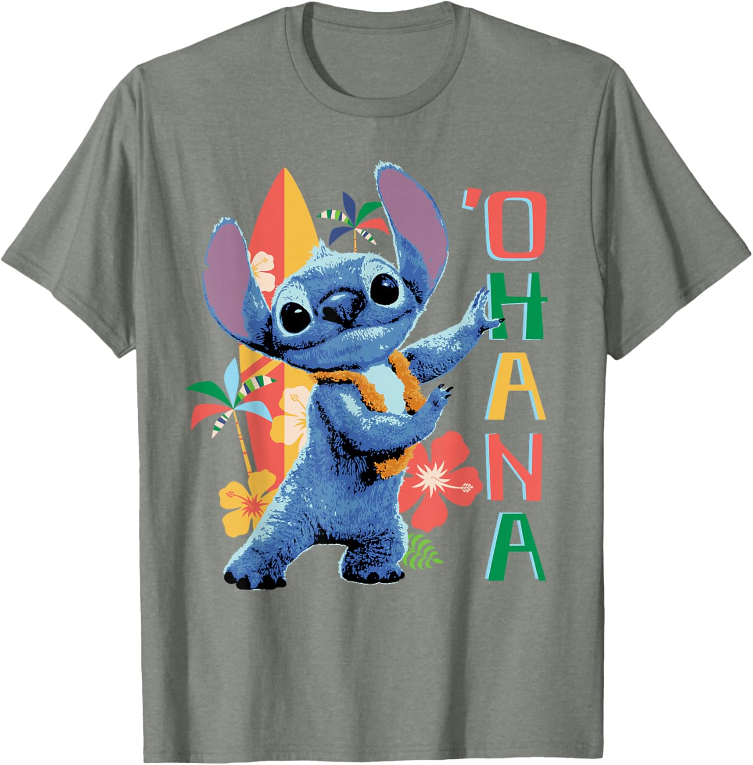 Disney Lilo & Stitch Ohana Hula Beach T-Shirt for Fun Summer Days - 12