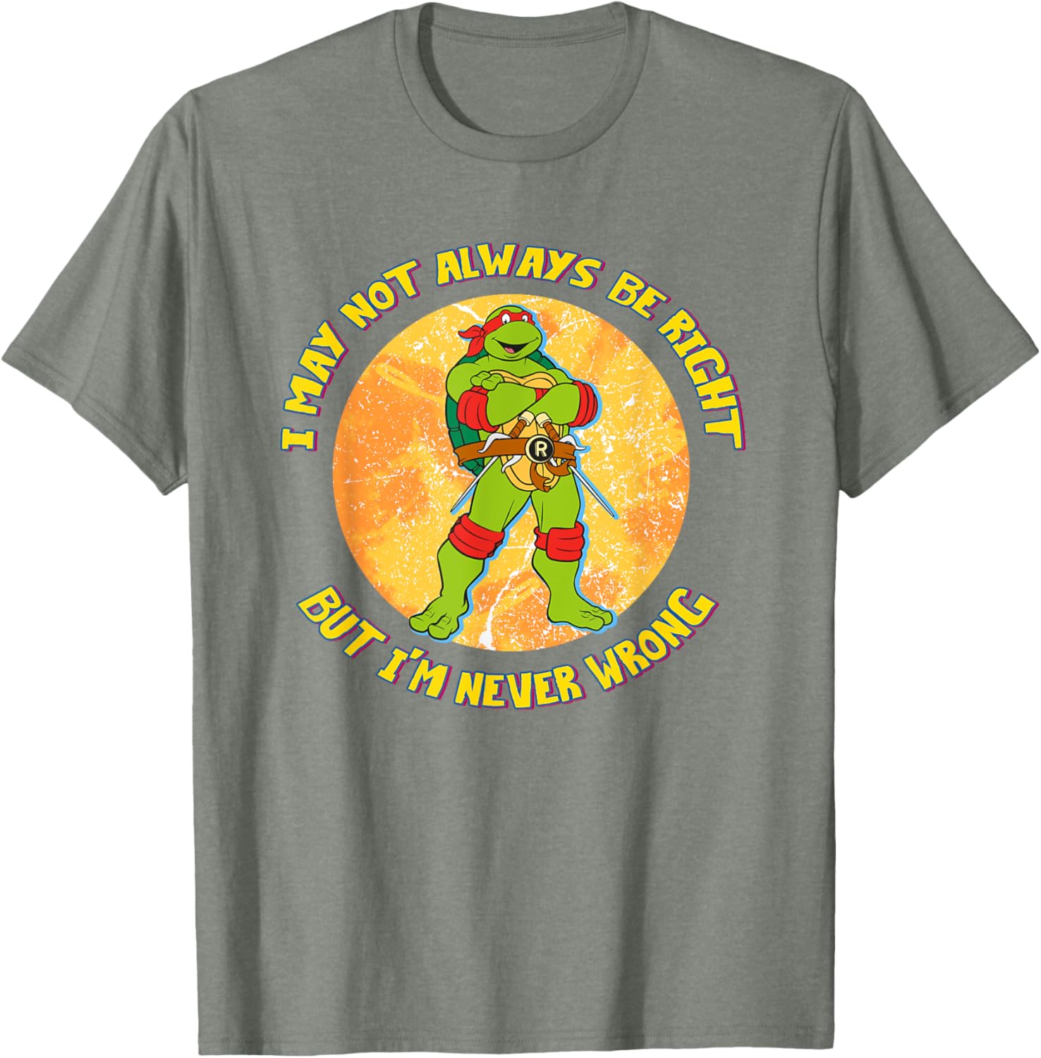 Mademark Teenage Mutant Ninja Turtles Raphael Never Wrong T-Shirt - 6