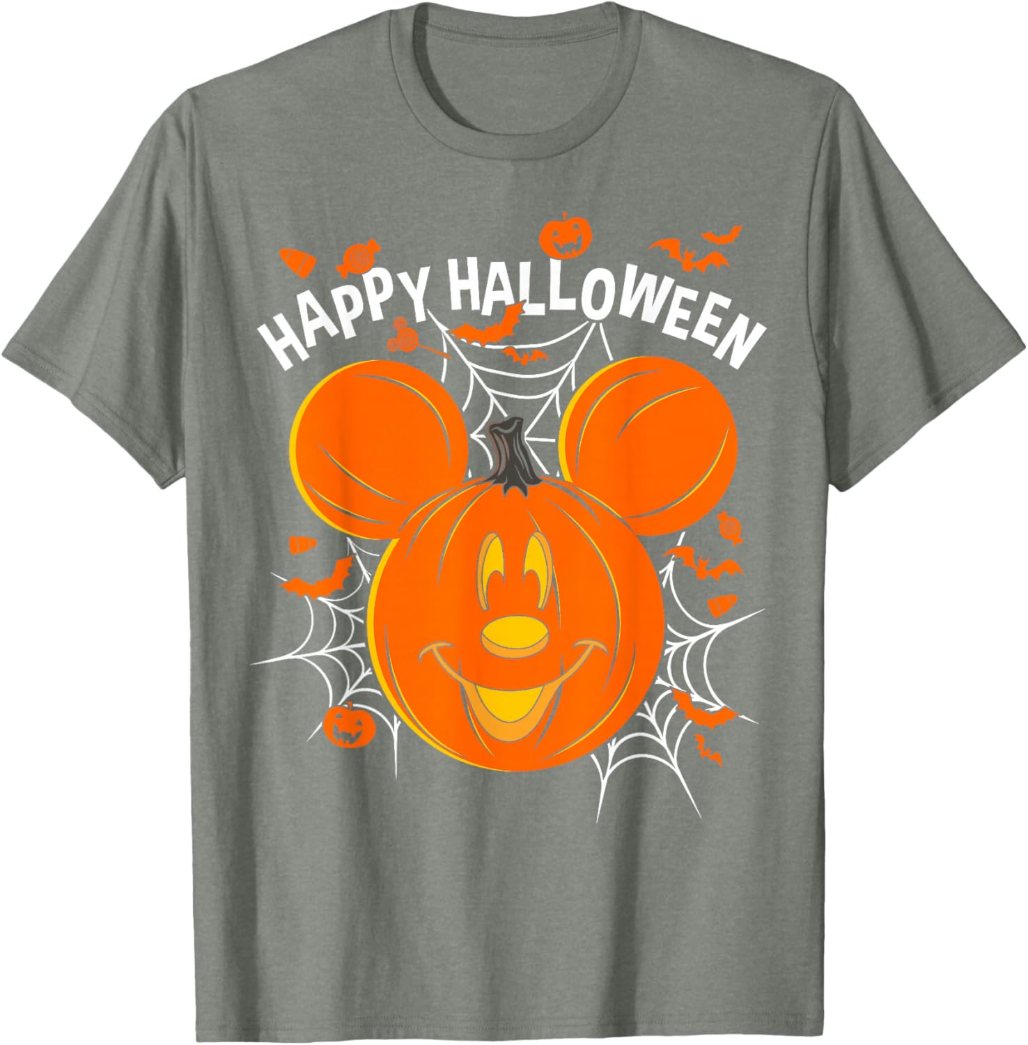 Disney Mickey Pumpkin Halloween T-Shirt for Kids and Adults Fun Style - 1