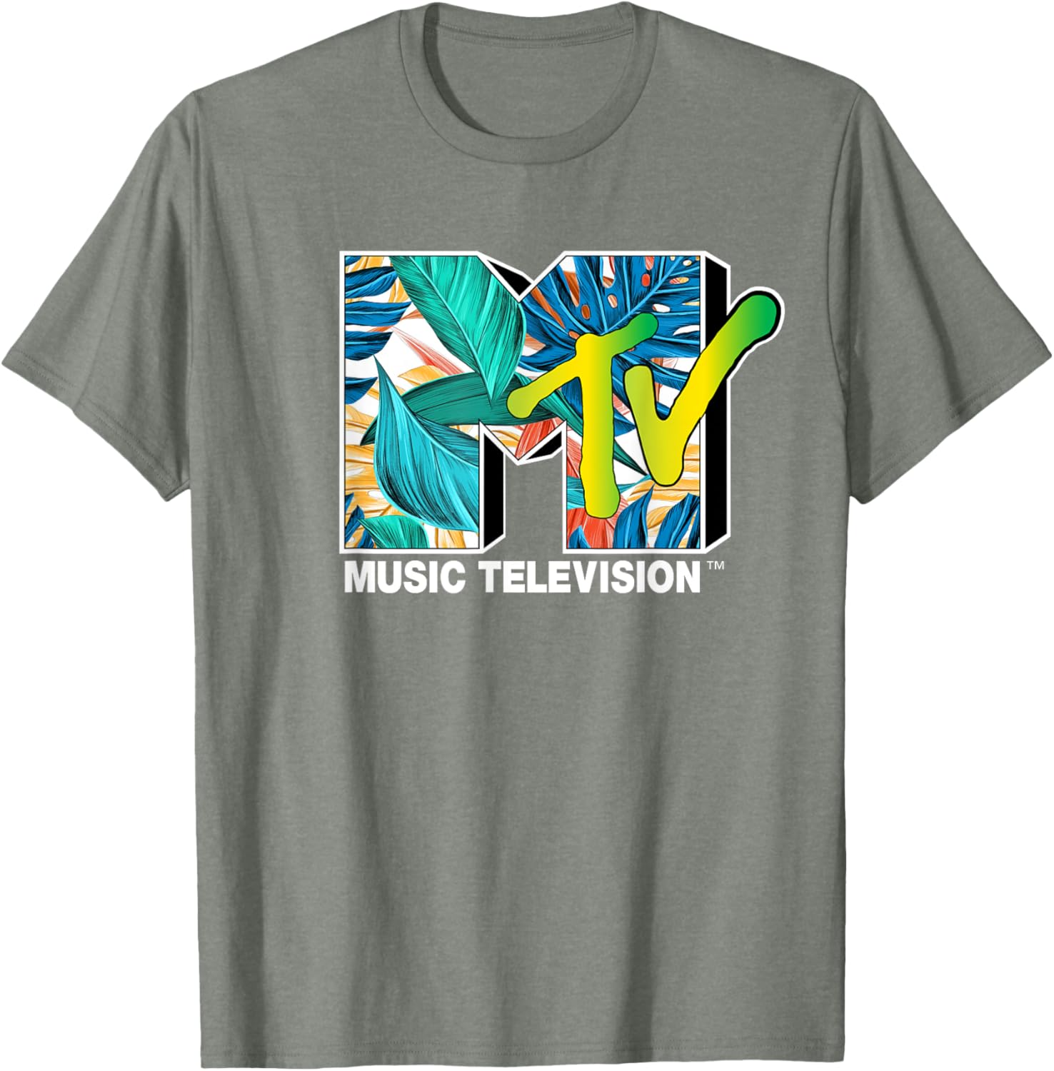 Mademark x MTV Tropical Plants T-Shirt for Stylish Comfort and Vibe - 2