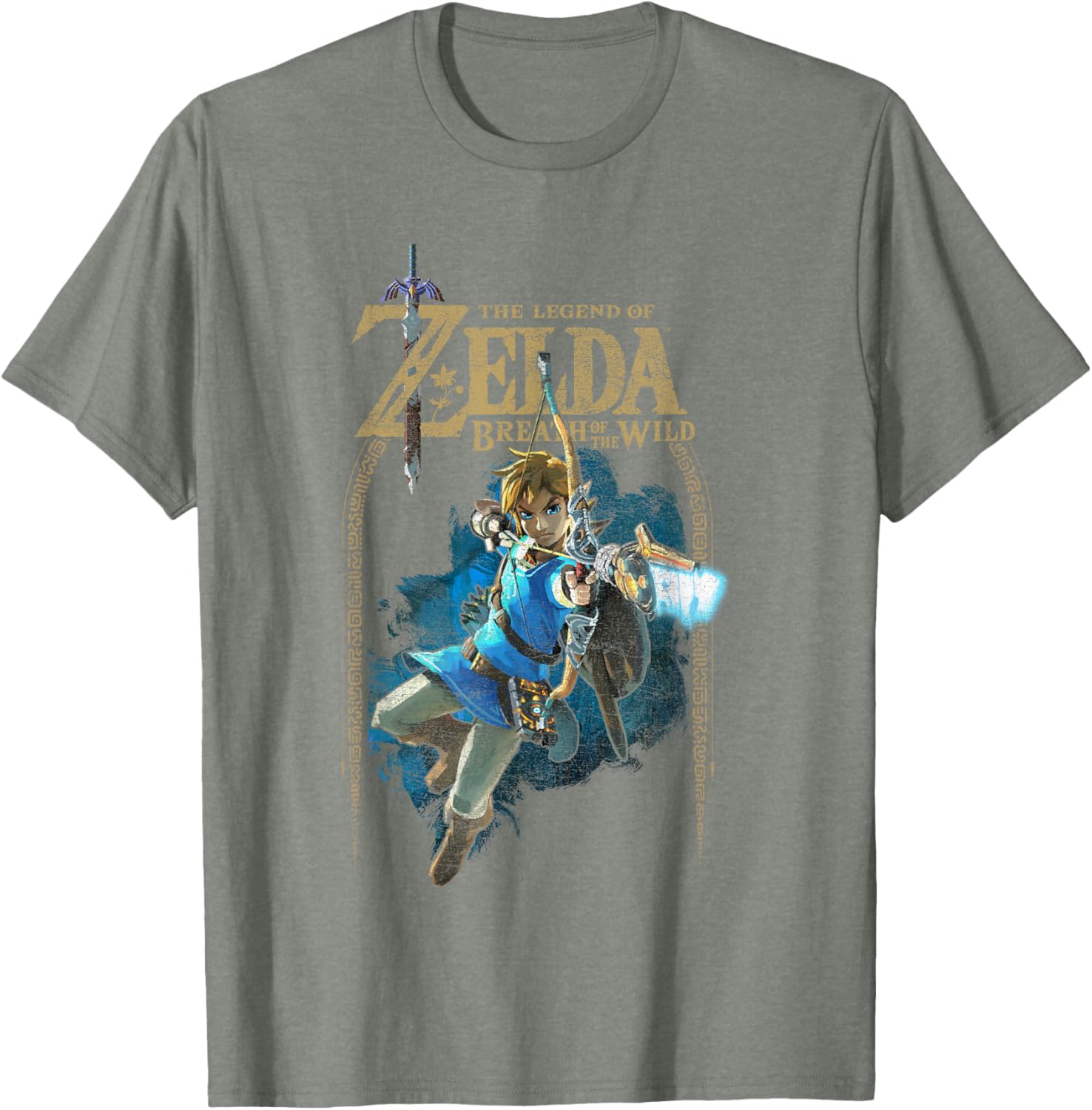 Zelda Breath of the Wild Link Arch Shot Graphic T-Shirt for Gamers - 11