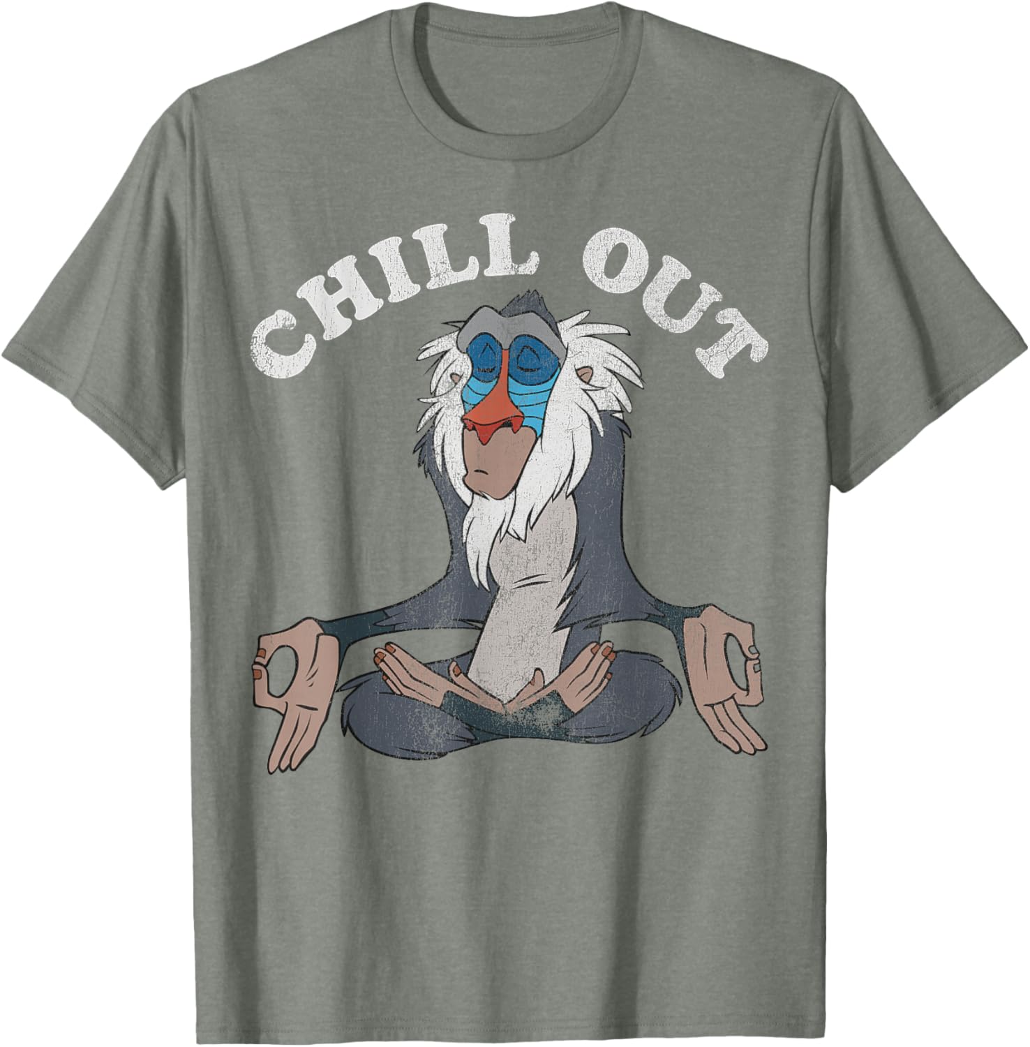 Disney Lion King Rafiki Chill Out Meditation T-Shirt for Relaxation - 2
