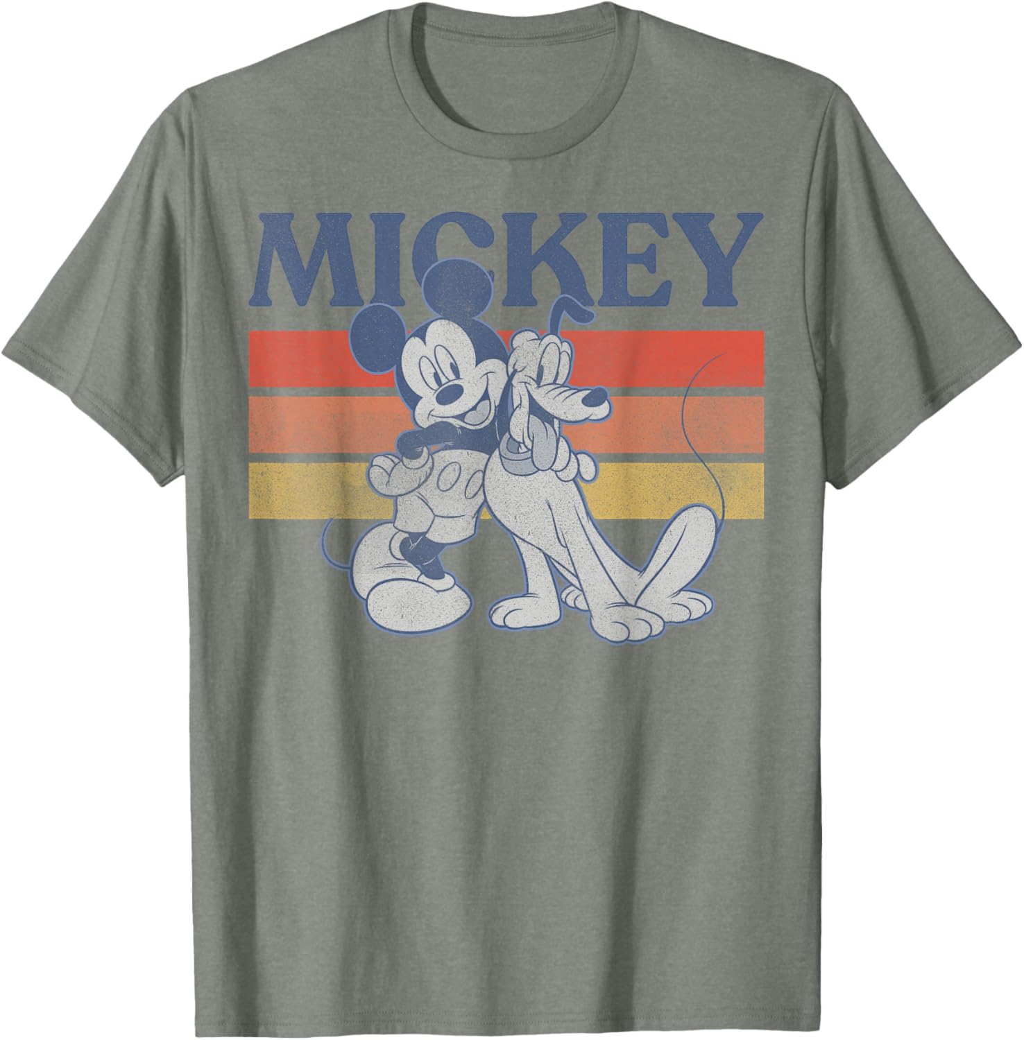 Disney Mickey and Friends Retro Line T-Shirt Featuring Mickey and Pluto - 1