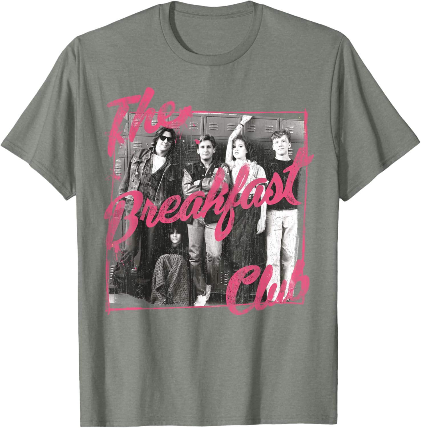 Breakfast Club Pink Text Group Photo T-Shirt for Stylish Fans - 1