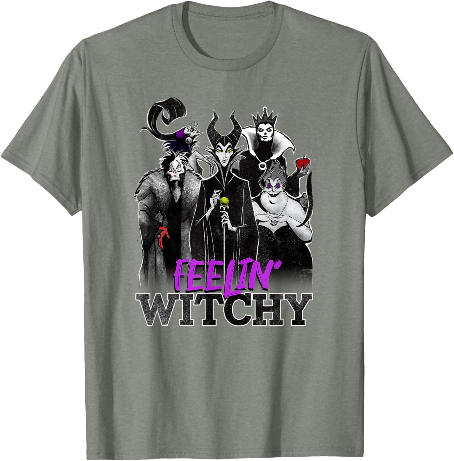 Disney Villains Halloween Witchy Group Shot T-Shirt for Spooky Style - 6
