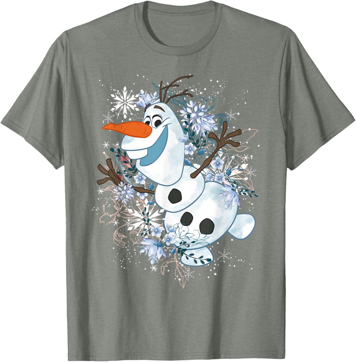 Disney Frozen Olaf Dancing Snowflakes Graphic T-Shirt for Kids and Adults - 8