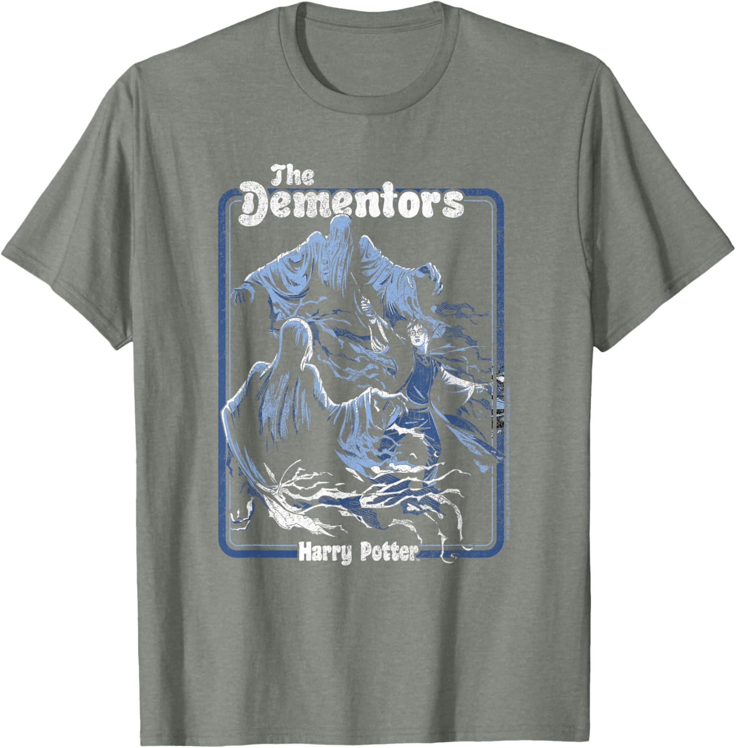 Harry Potter Dementors Kiss Vintage T-Shirt Black Classic Fit Crew Neck - 4