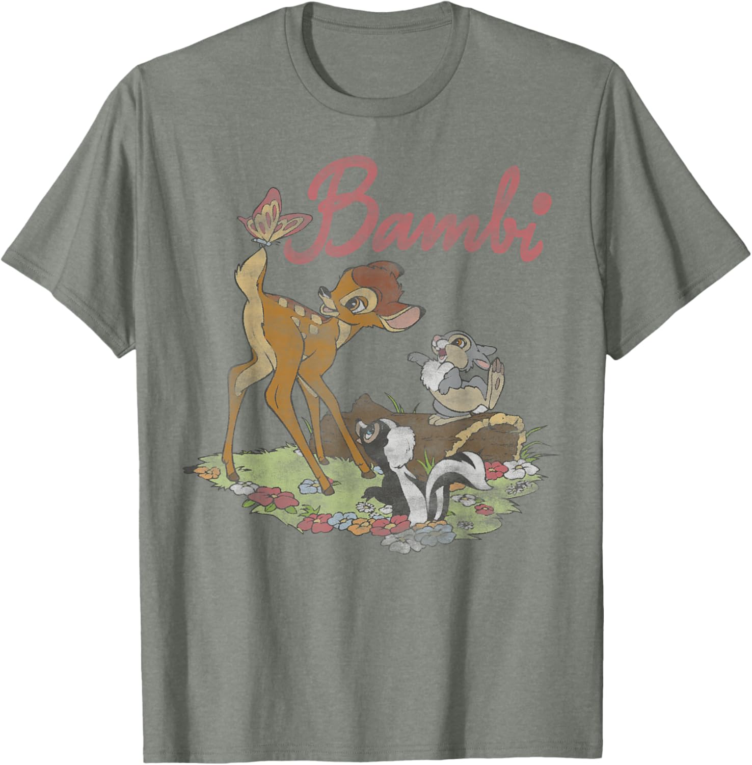 Disney Bambi Group Shot Logo T-Shirt for Kids and Adults - Cute Design - 8