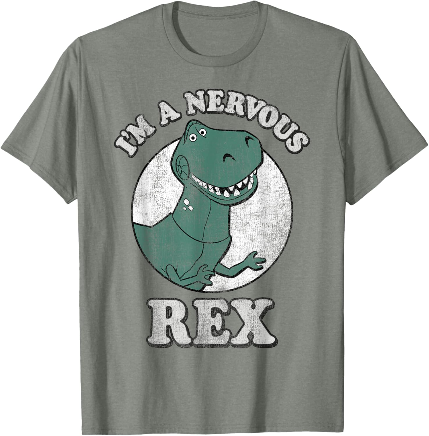 Disney Pixar Toy Story I'm A Nervous Rex Dinosaur Graphic T-Shirt - 2