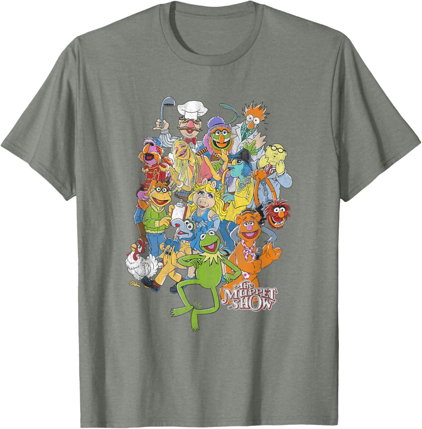 Disney Muppets Distressed Group Shot T-Shirt for Fun Lovers - 6