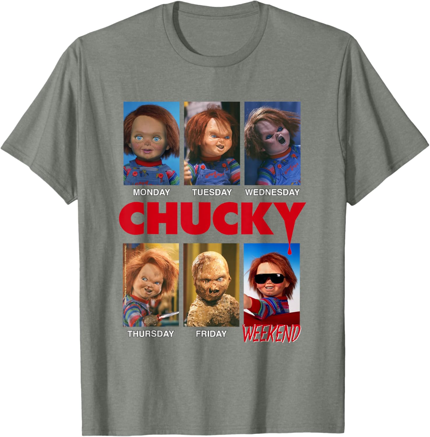 Chucky Days of The Week Moods T-Shirt for Fun Fashion Lovers - 13