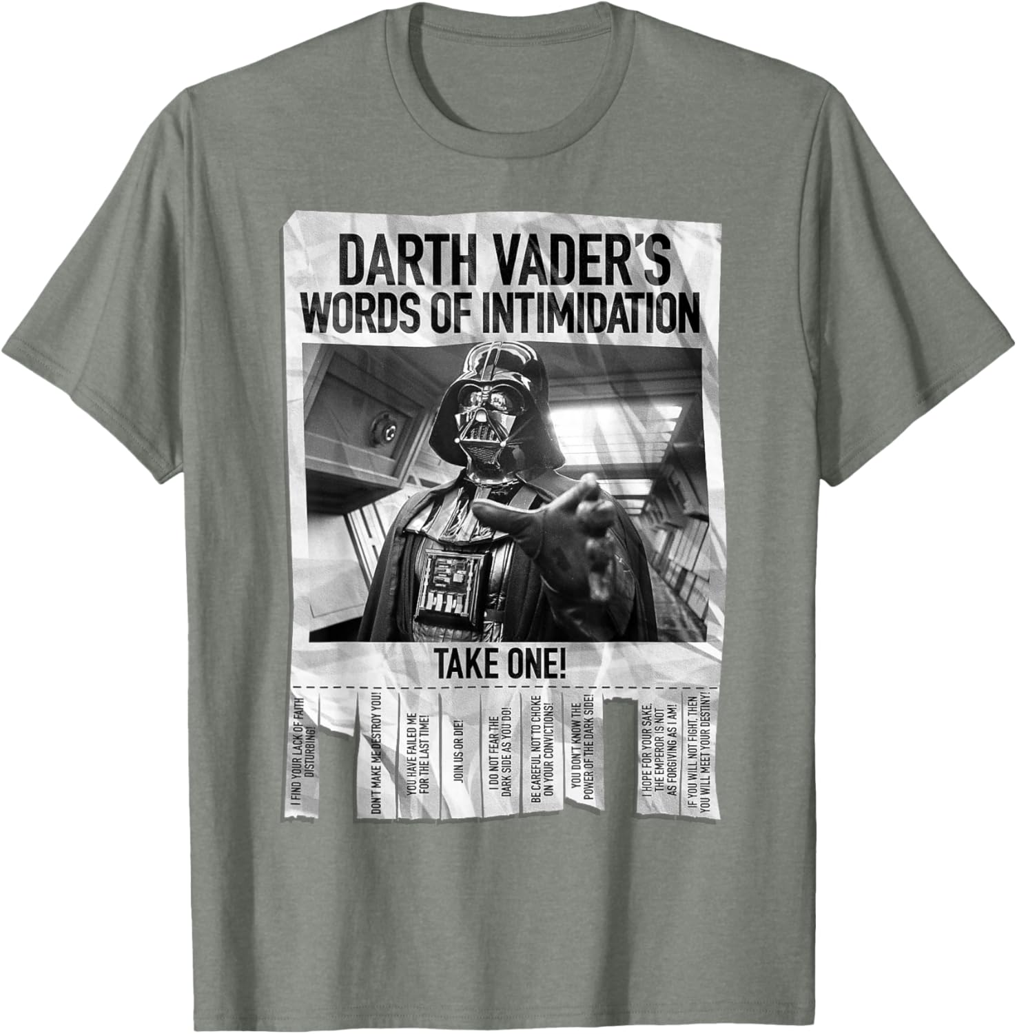 Darth Vader Intimidation Poster T-Shirt for Star Wars Fans - 3