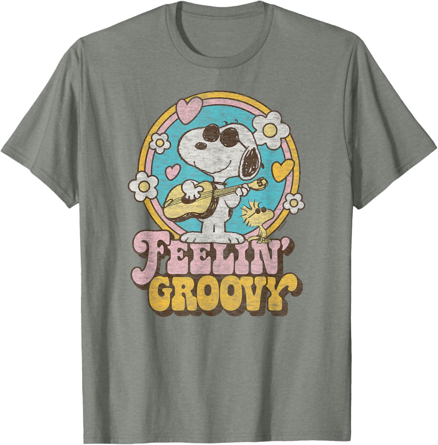 Peanuts Groovy Snoopy and Woodstock T-Shirt for Fun Casual Style - 1