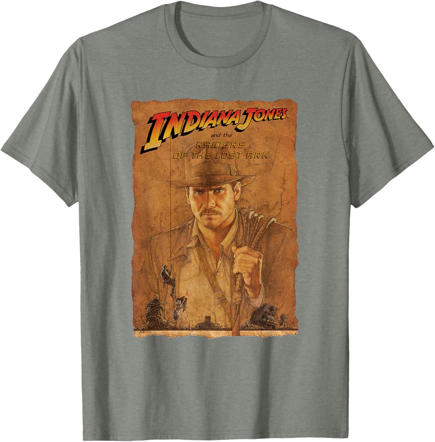 Indiana Jones Raiders of the Lost Ark Poster Art T-Shirt for Fans - 6