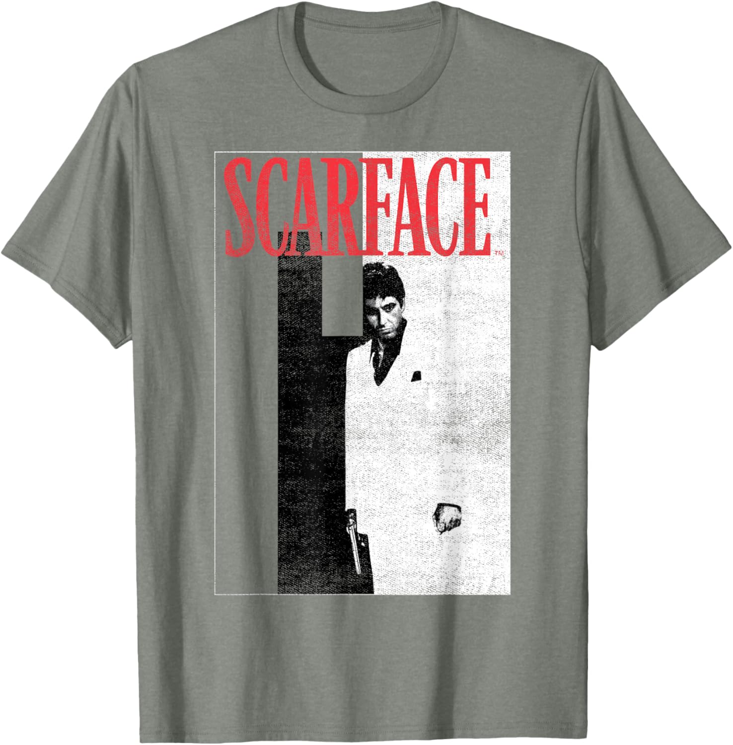 Scarface Distressed Movie Poster T-Shirt for Fans of Classic Cinema - 4
