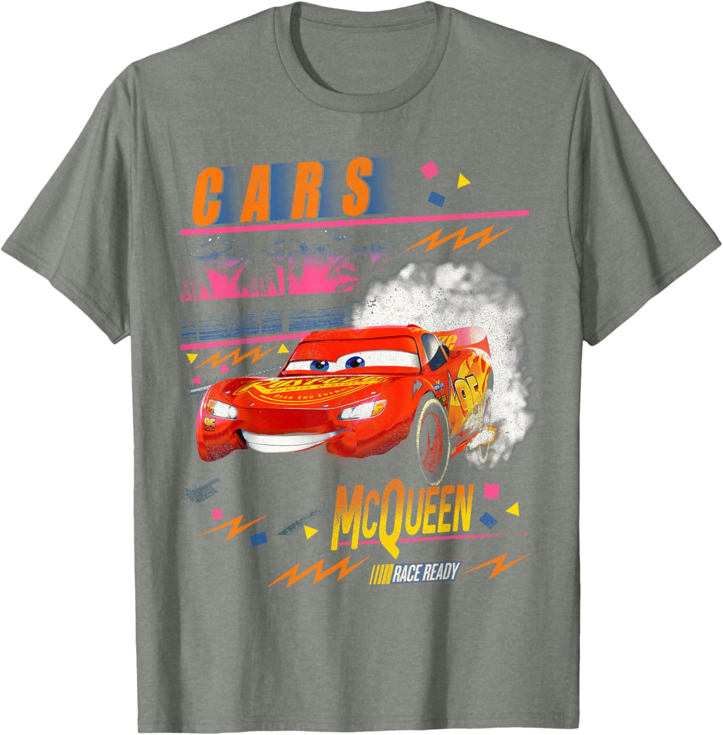 Disney Pixar Cars Lightning McQueen Sunset Palm Tree T-Shirt for Kids - 6