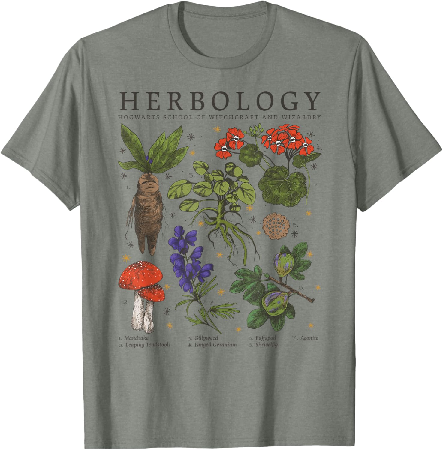 Harry Potter Herbology Vintage Textbook T-Shirt for Plant Lovers - 8