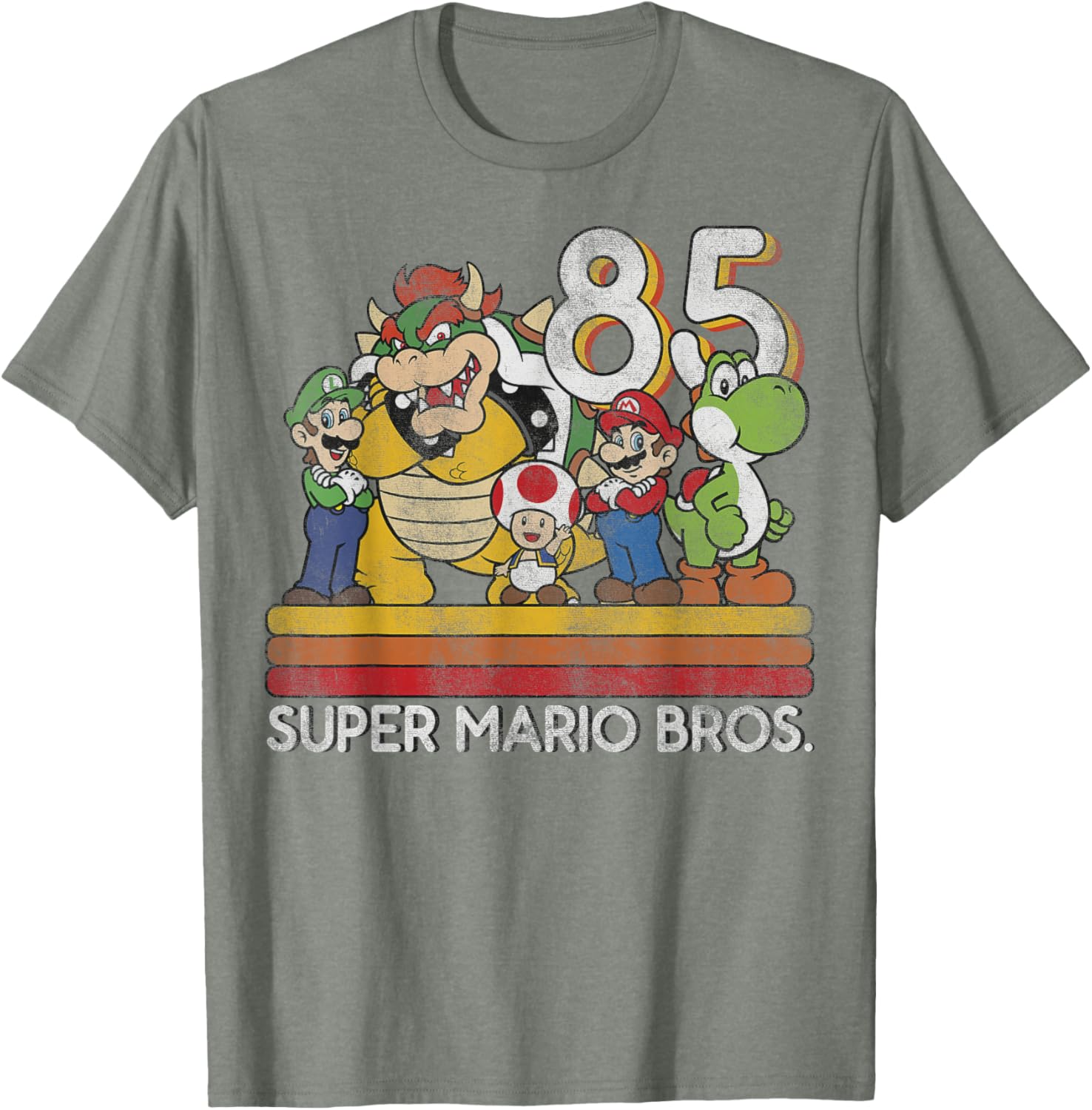 Nintendo Super Mario Retro Character T-Shirt for Gaming Fans - 3