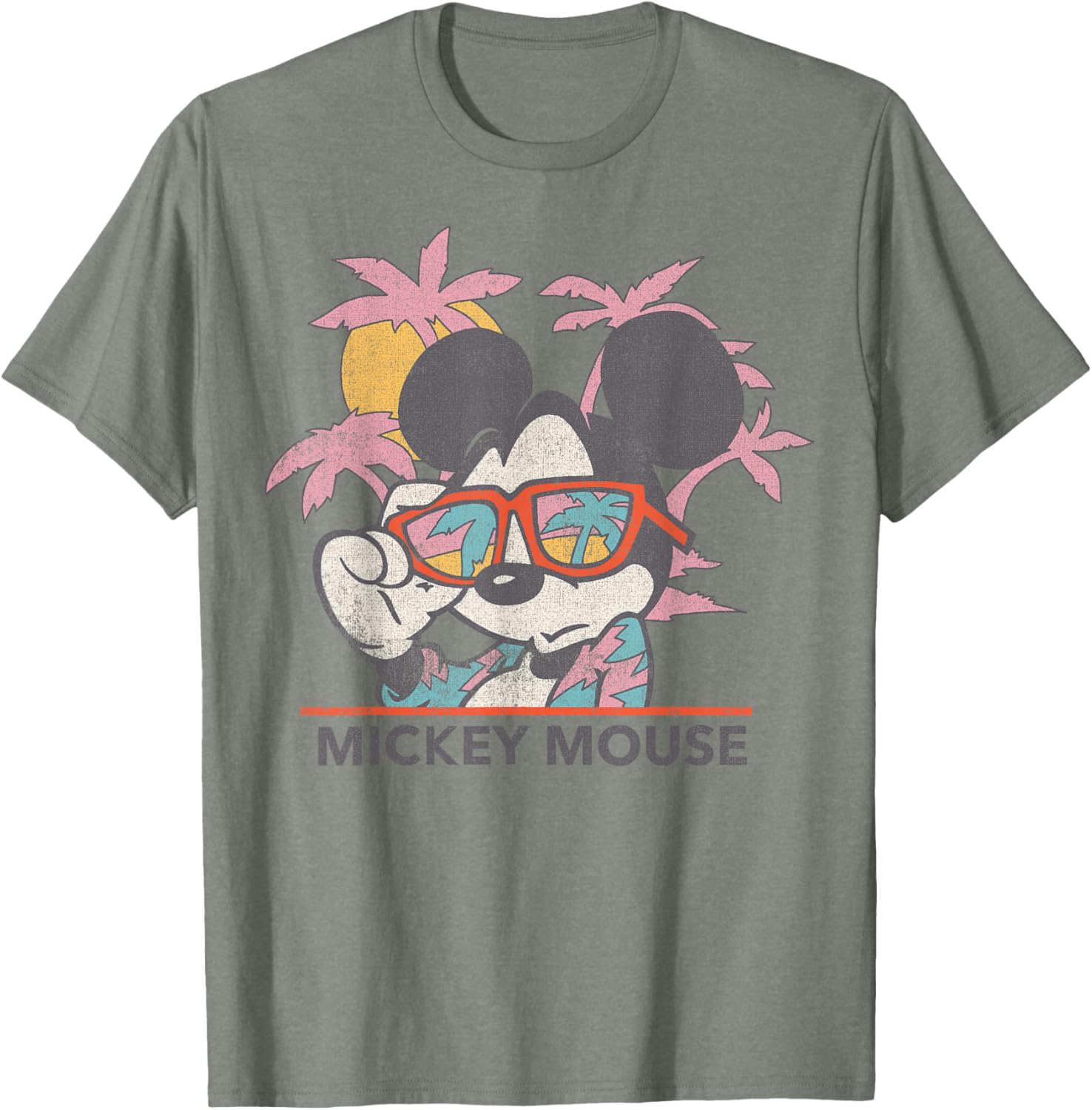 Disney Mickey Mouse Tropical Portrait T-Shirt for Fun Summer Style - 5