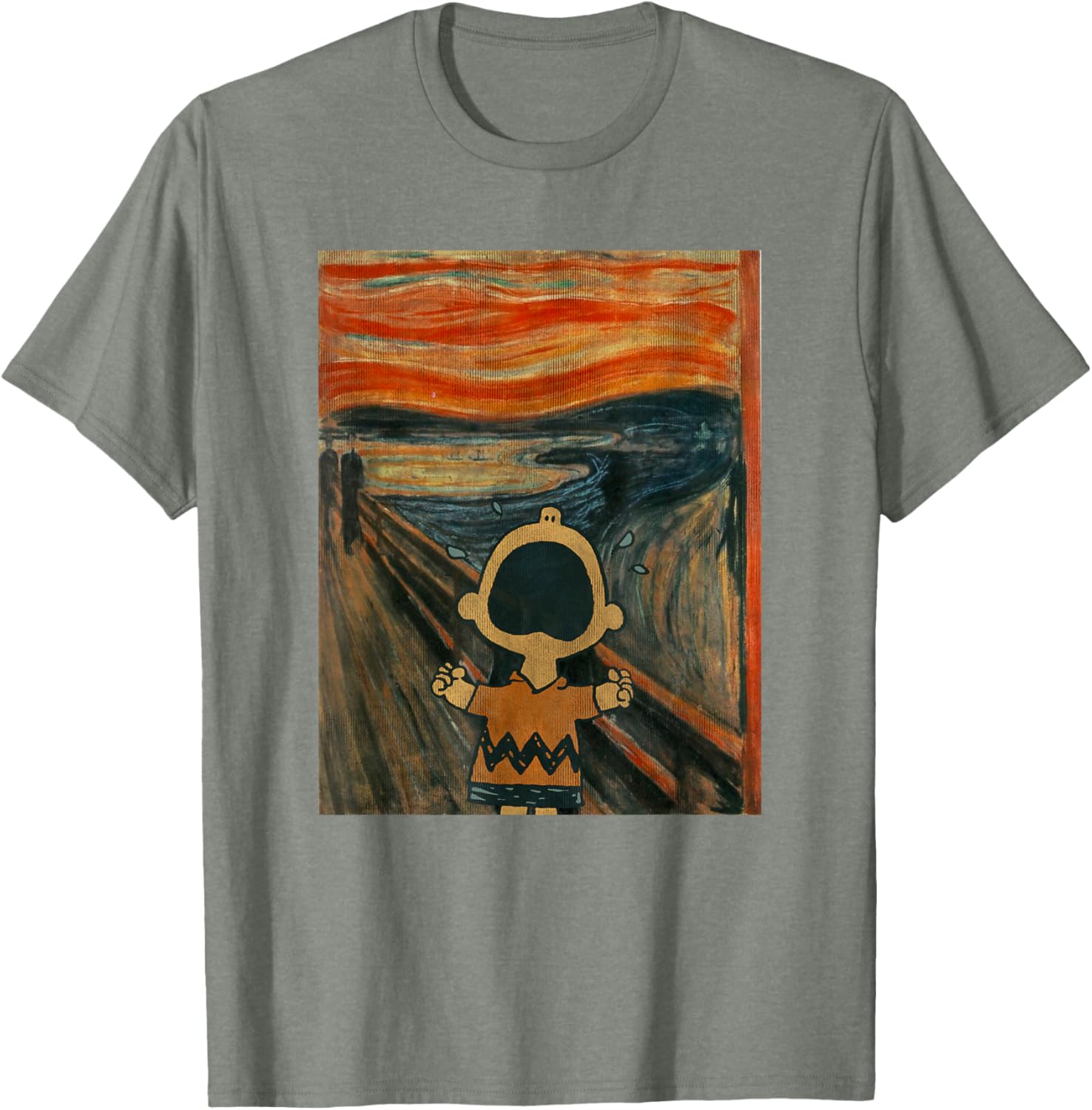 Artsy Peanuts Charlie Brown Scream T-Shirt for Fun Casual Wear - 8