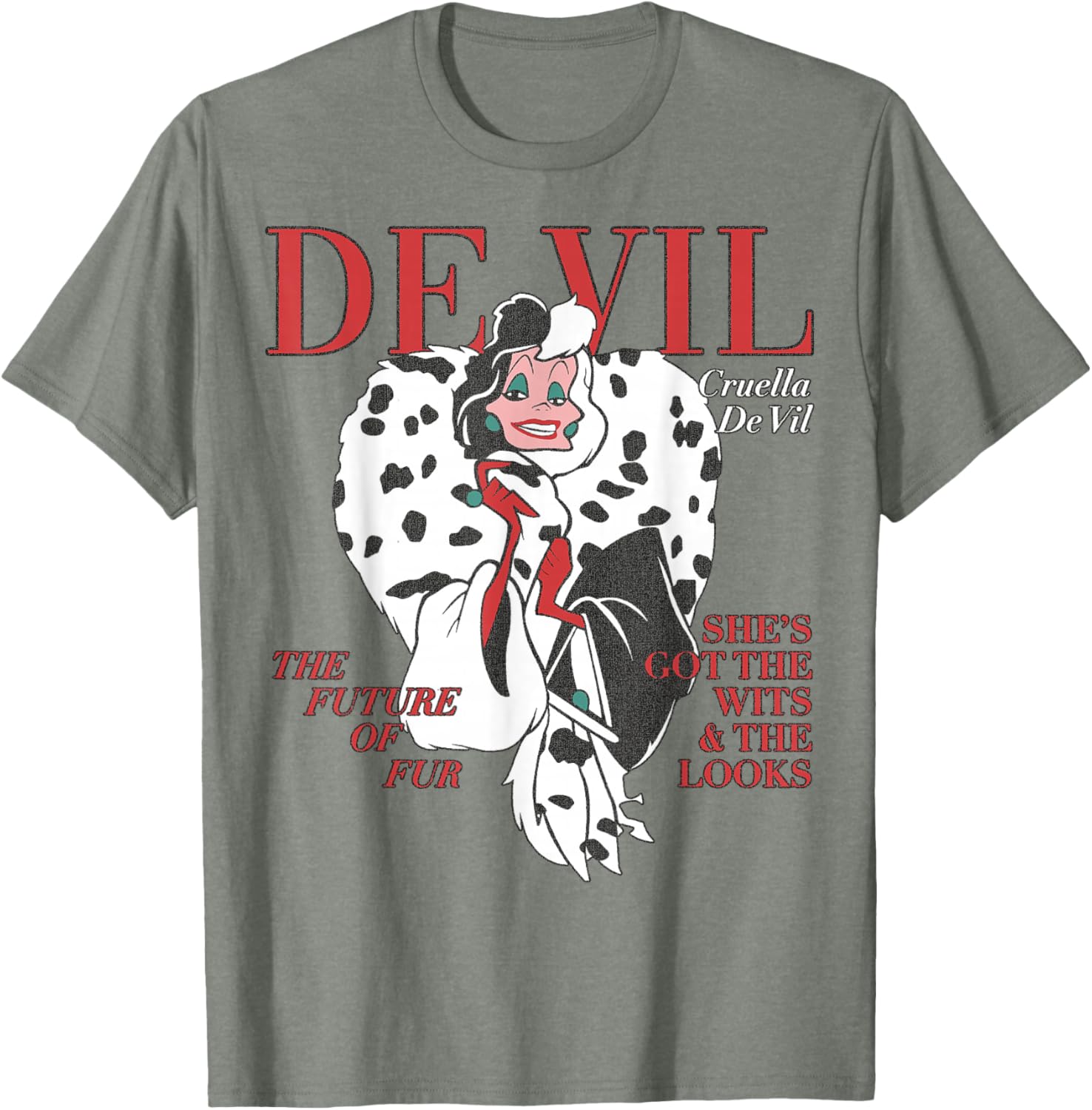 Disney Villains Cruella De Vil Magazine Cover T-Shirt for Stylish Fans - 9