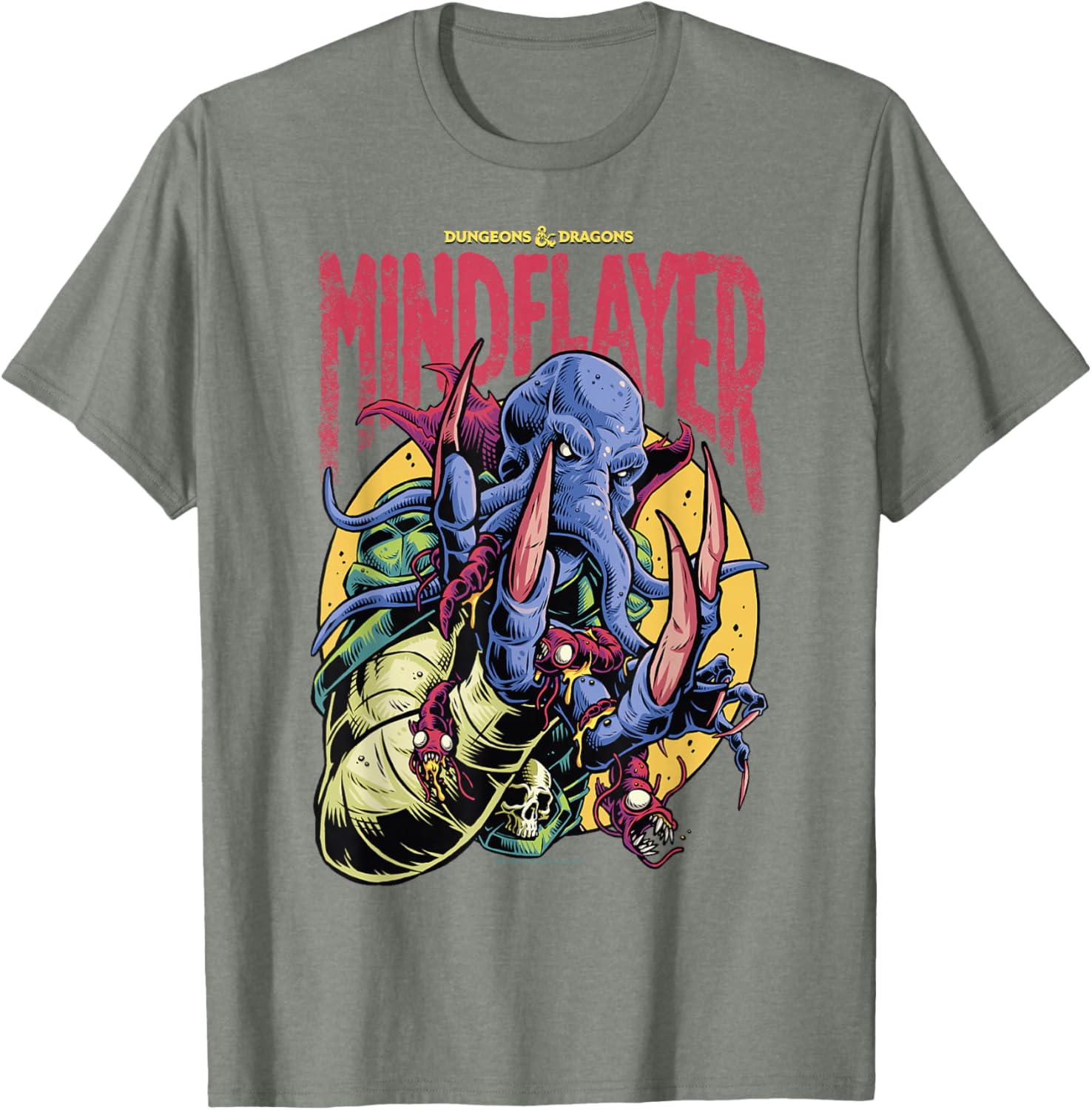 Dungeons and Dragons Mindflayer Logo T-Shirt for RPG Fans and Gamers - 7