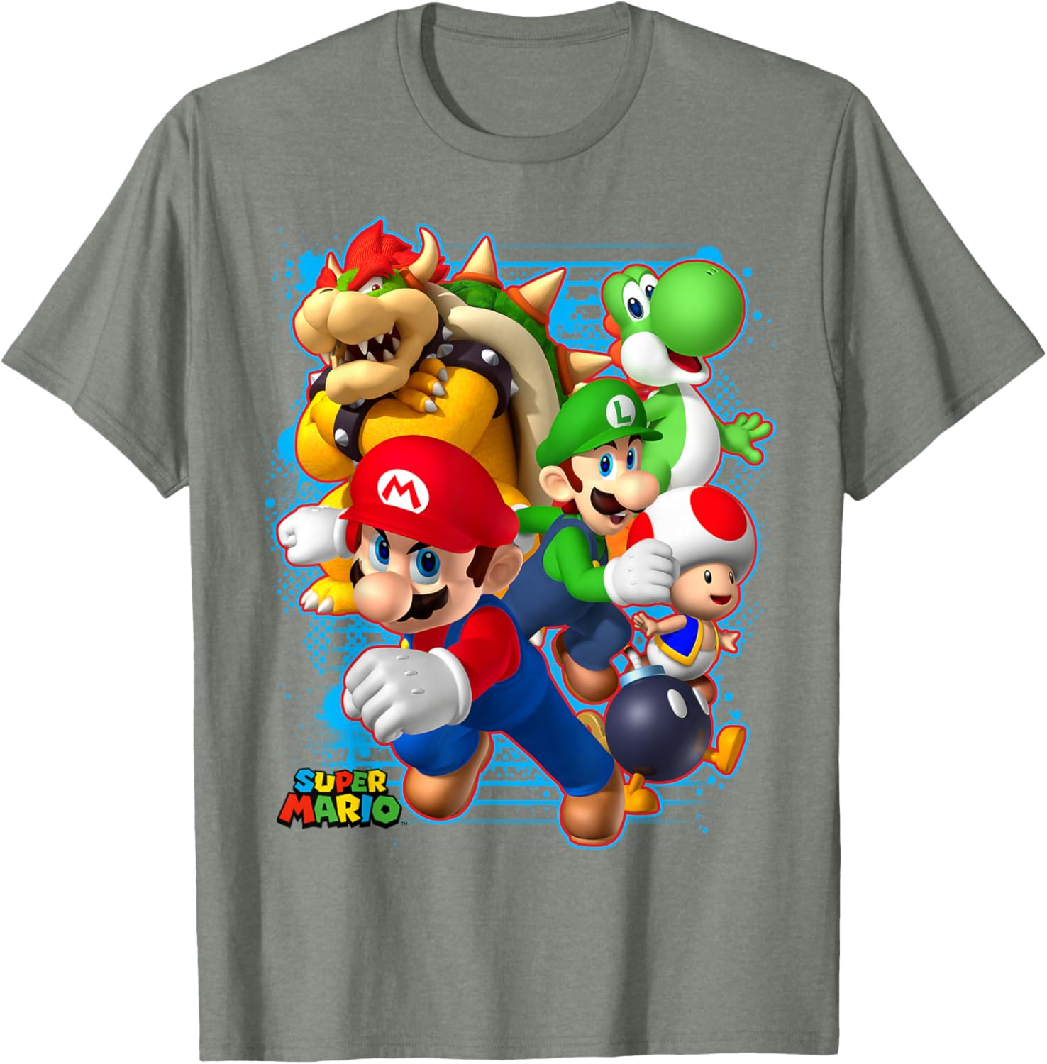 Nintendo Super Mario Luigi Bowser Spray Paint T-Shirt for Gamers - 14