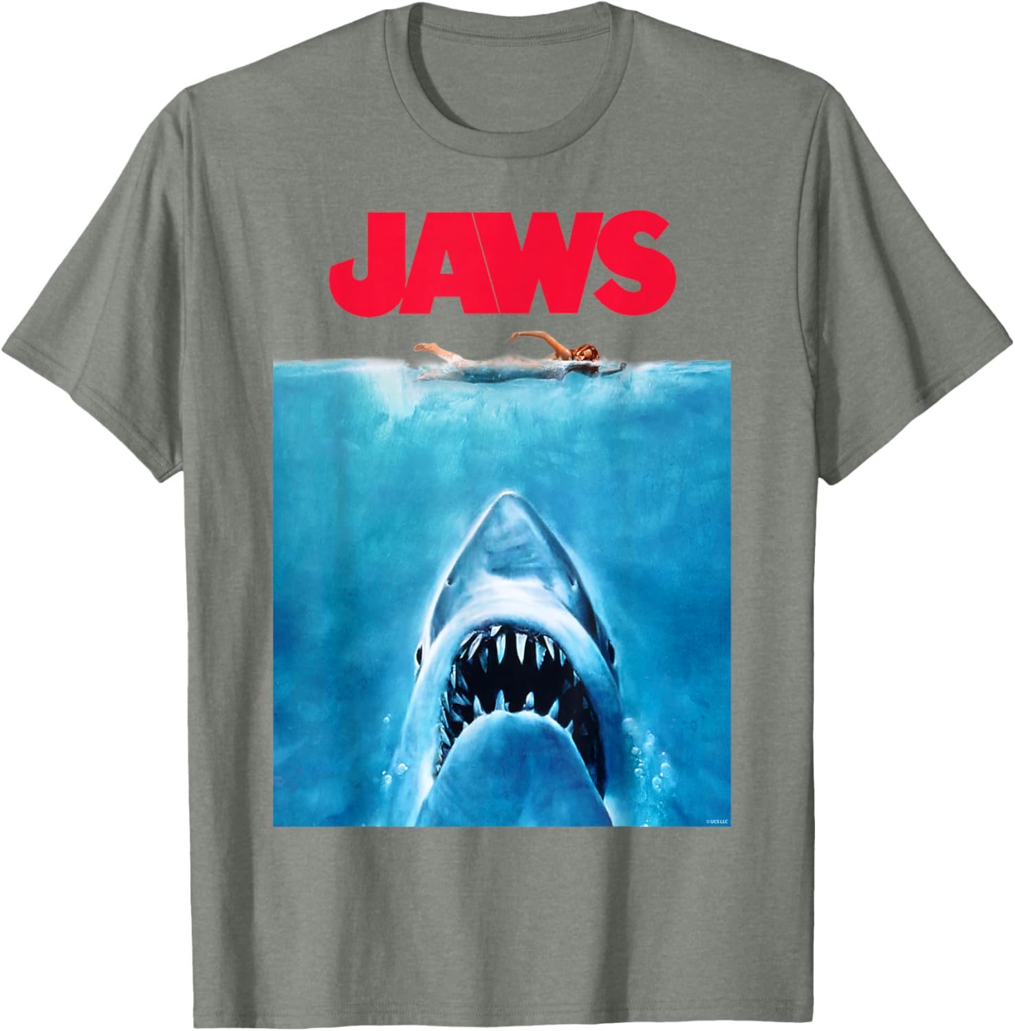 Jaws Oversize Poster T-Shirt for Movie Lovers - Stylish and Comfortable Apparel - 4