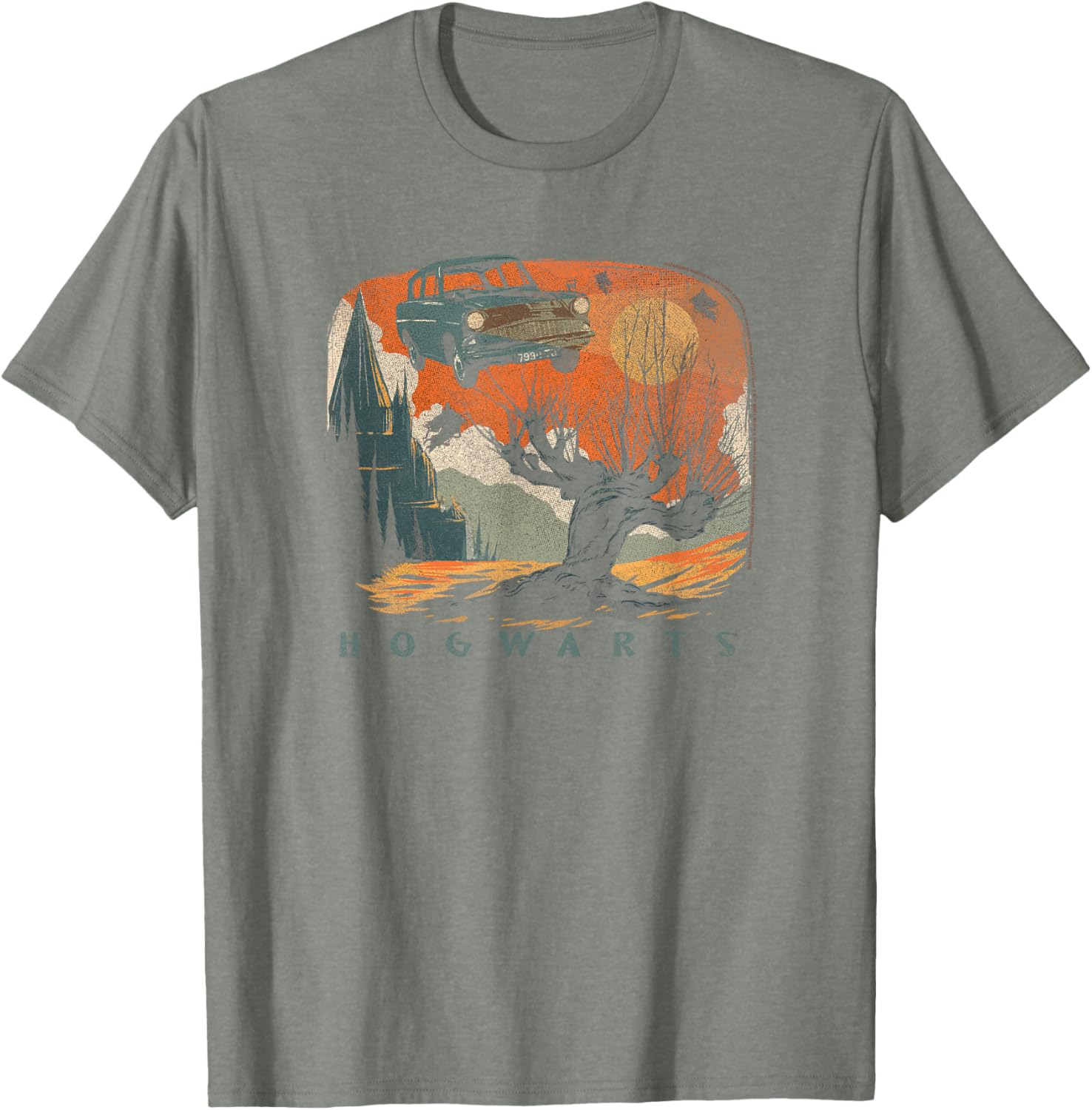 Harry Potter Whomping Willow Distressed Poster T-Shirt for Fans - 6