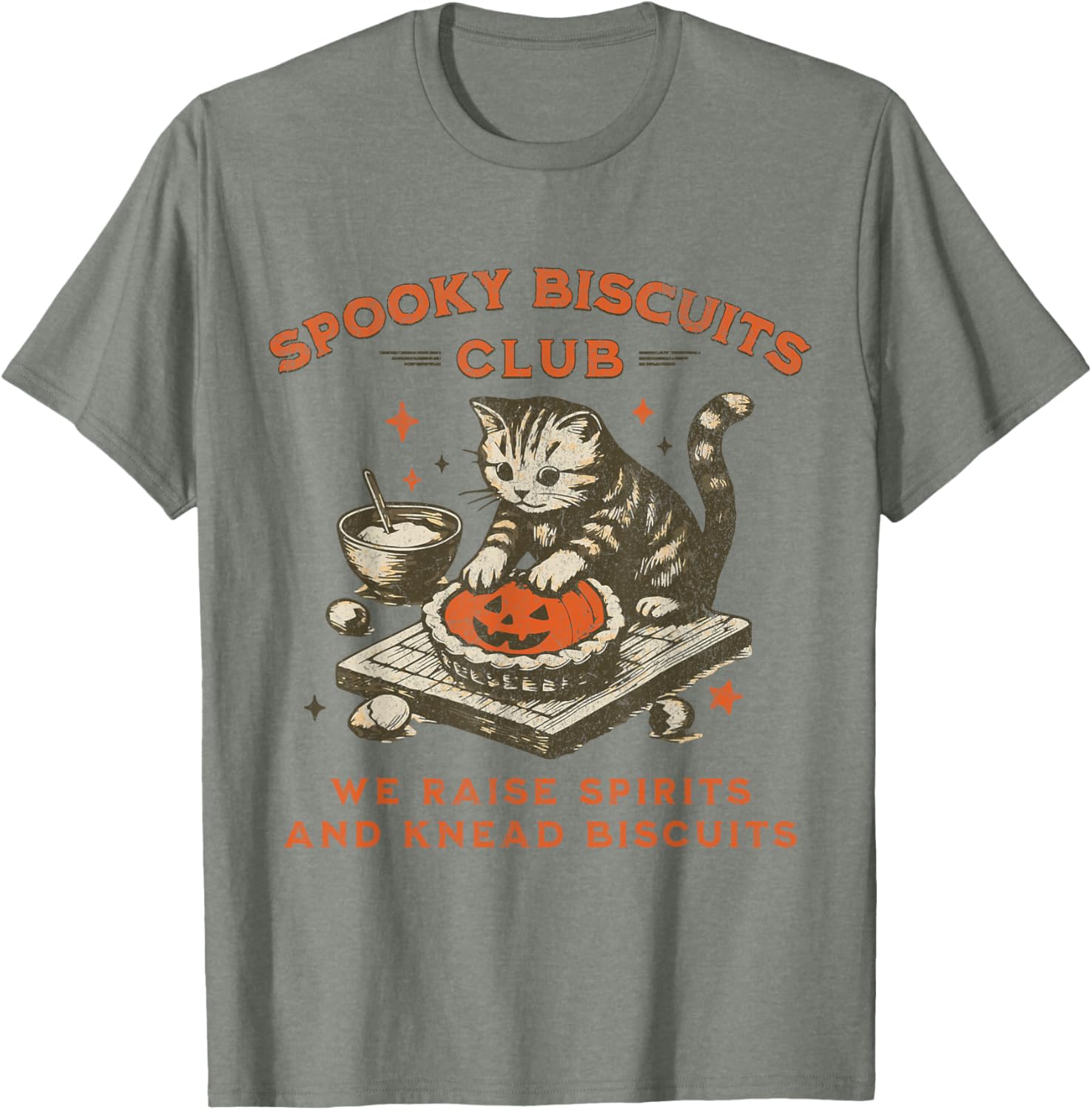 Funny Halloween Baking T-Shirt for Cat Lovers - Spooky Biscuits Club Tee - 6
