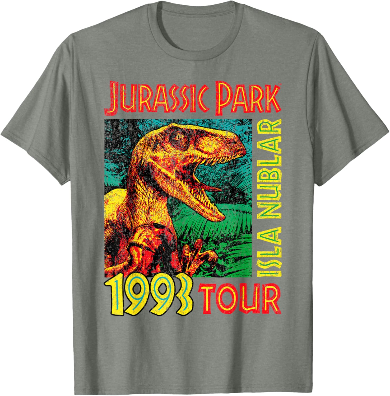 Jurassic Park Isla Nublar 1993 Tour Poster T-Shirt for Fans - 6