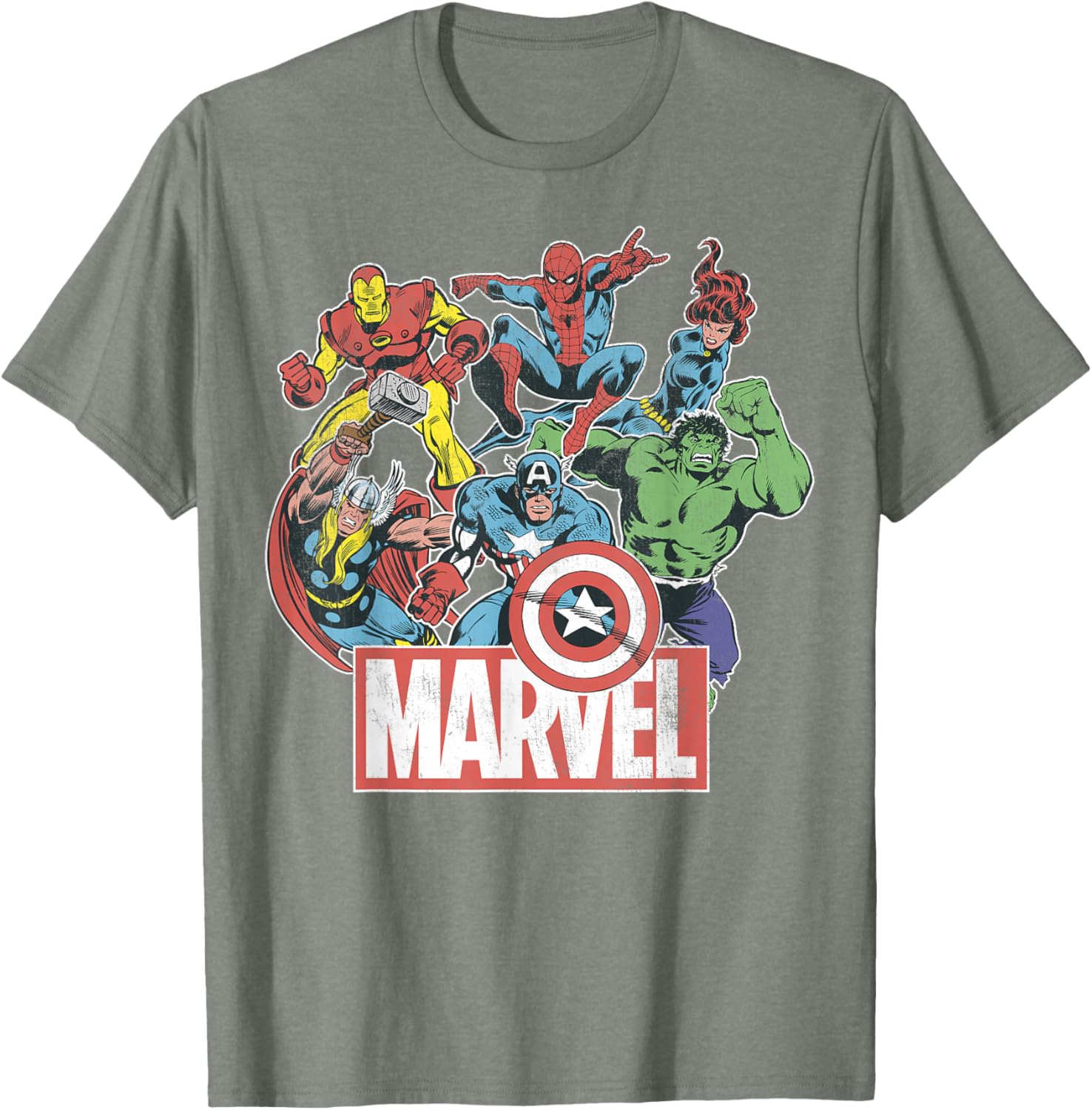 Marvel Avengers Retro Comic Vintage Graphic T-Shirt for Fans - 3
