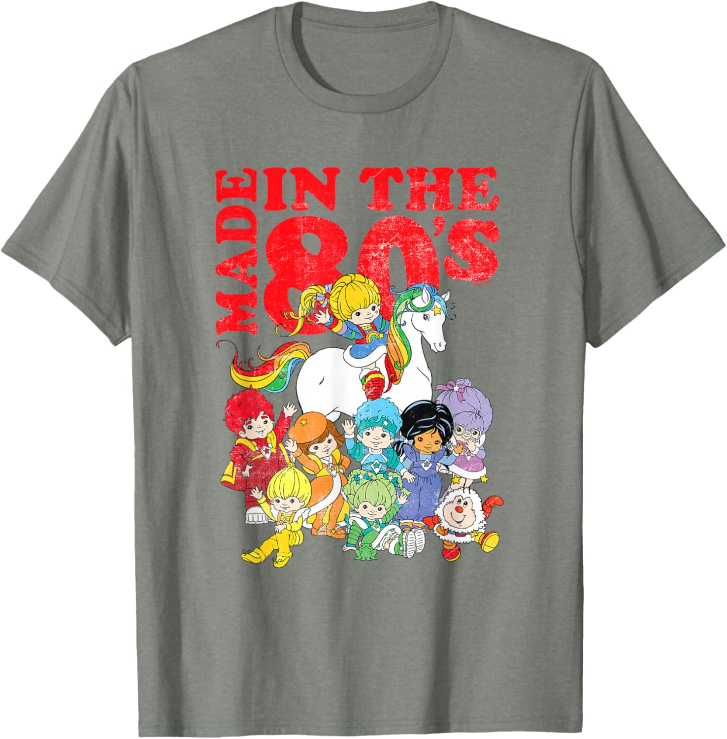 Rainbow Brite Vintage Distressed T-Shirt 80s Group Shot for Fans - 5