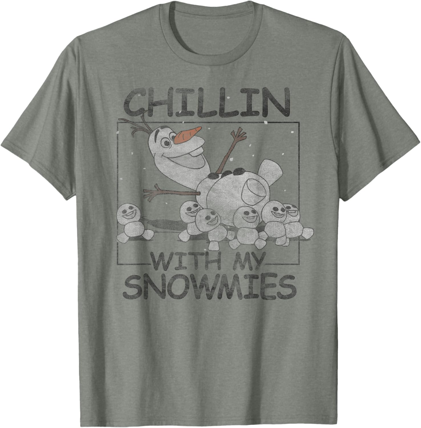 Disney Frozen Olaf Chillin With My Snowmies T-Shirt for Kids and Adults - 11