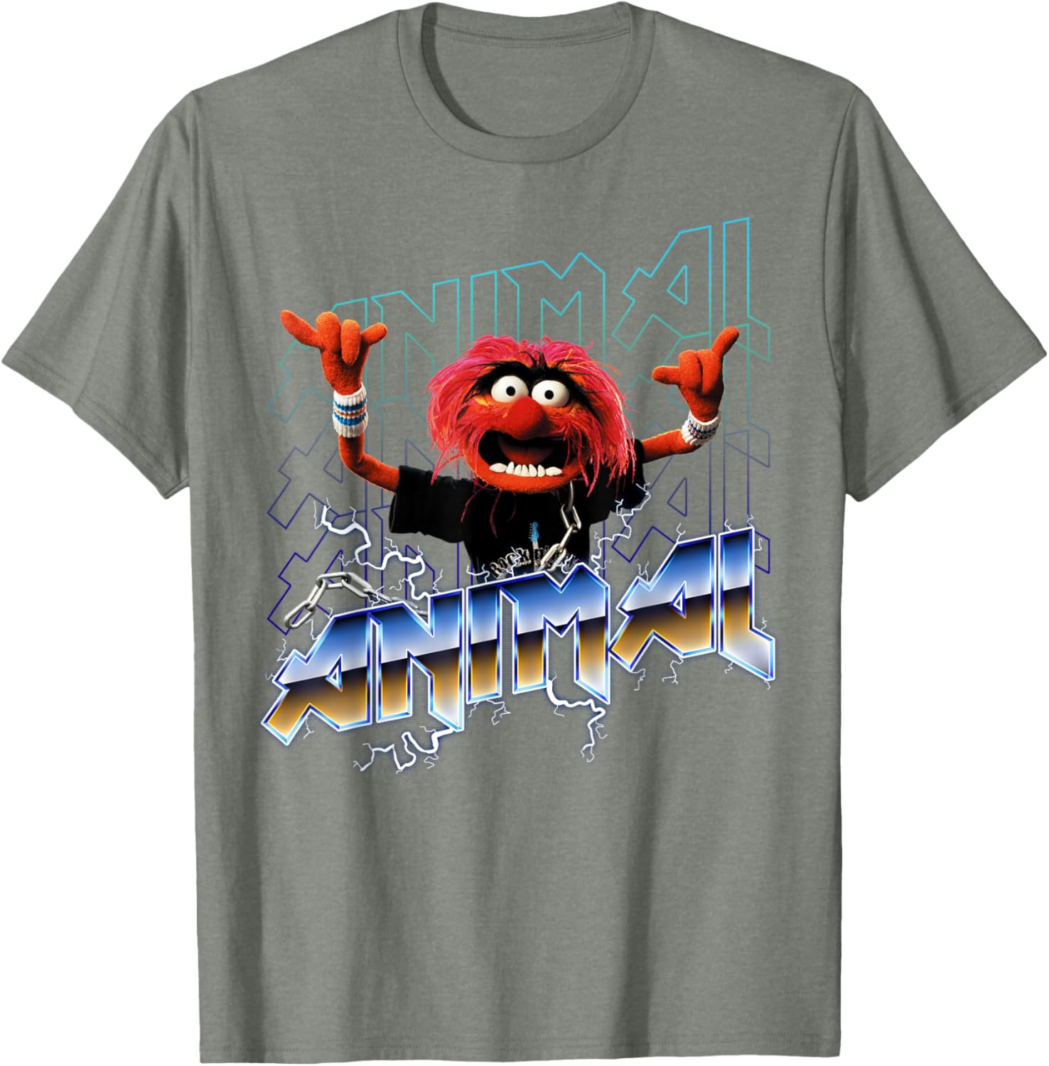 Disney Muppets Animal Vintage Rock Metal Poster T-Shirt for Fans - 9
