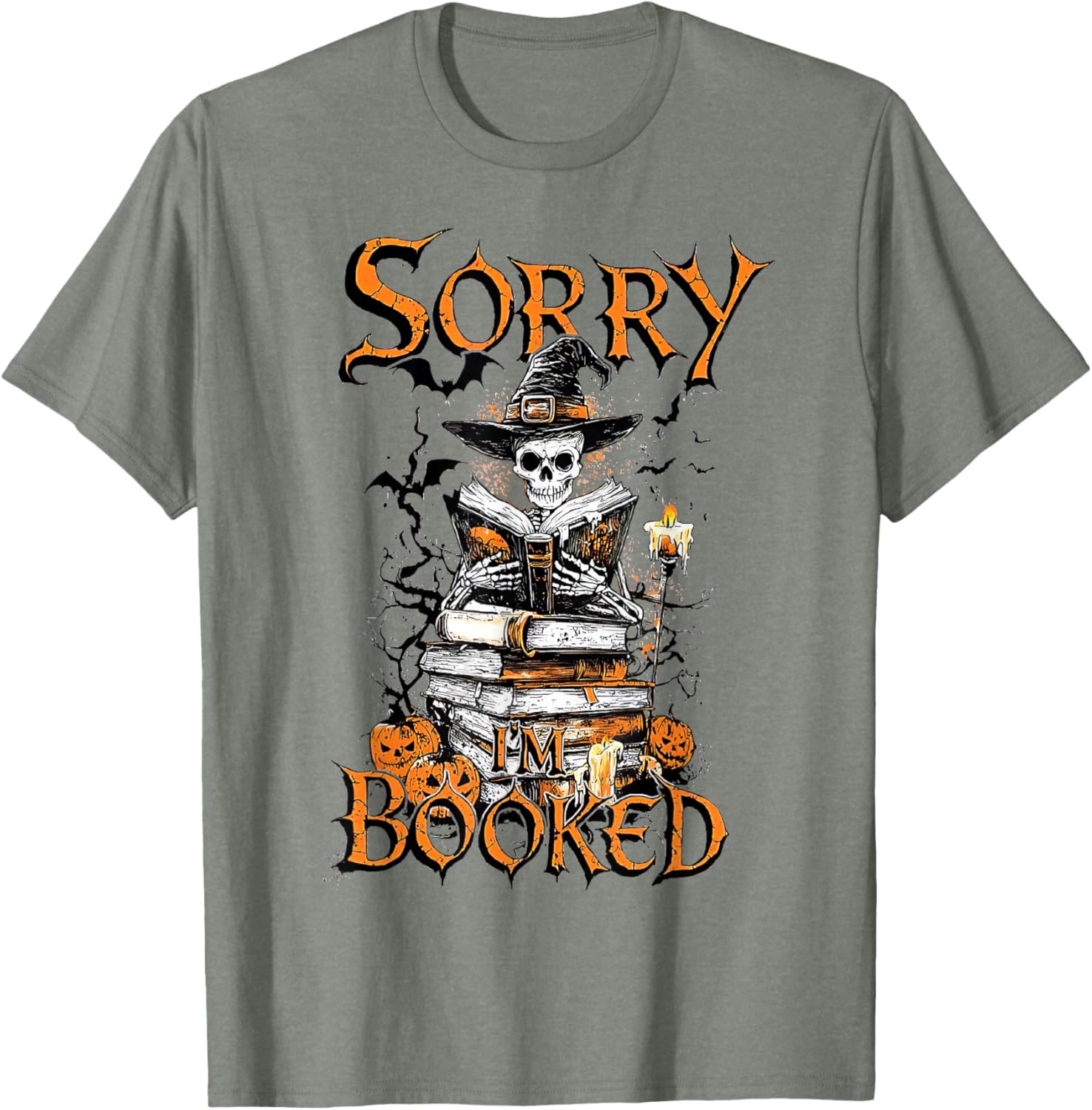 Funny Sorry I'm Booked Bookworm Ghost Halloween T-Shirt for Book Lovers - 14