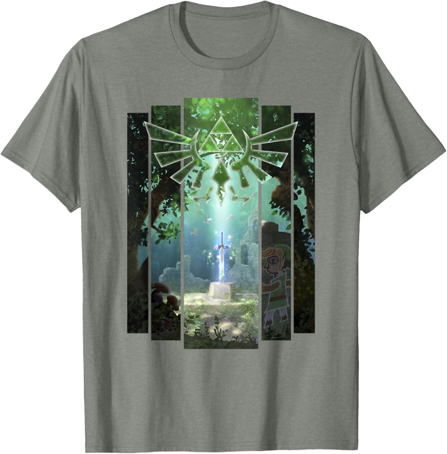 Nintendo Zelda Master Sword Lost Woods Artwork T-Shirt for Fans - 4
